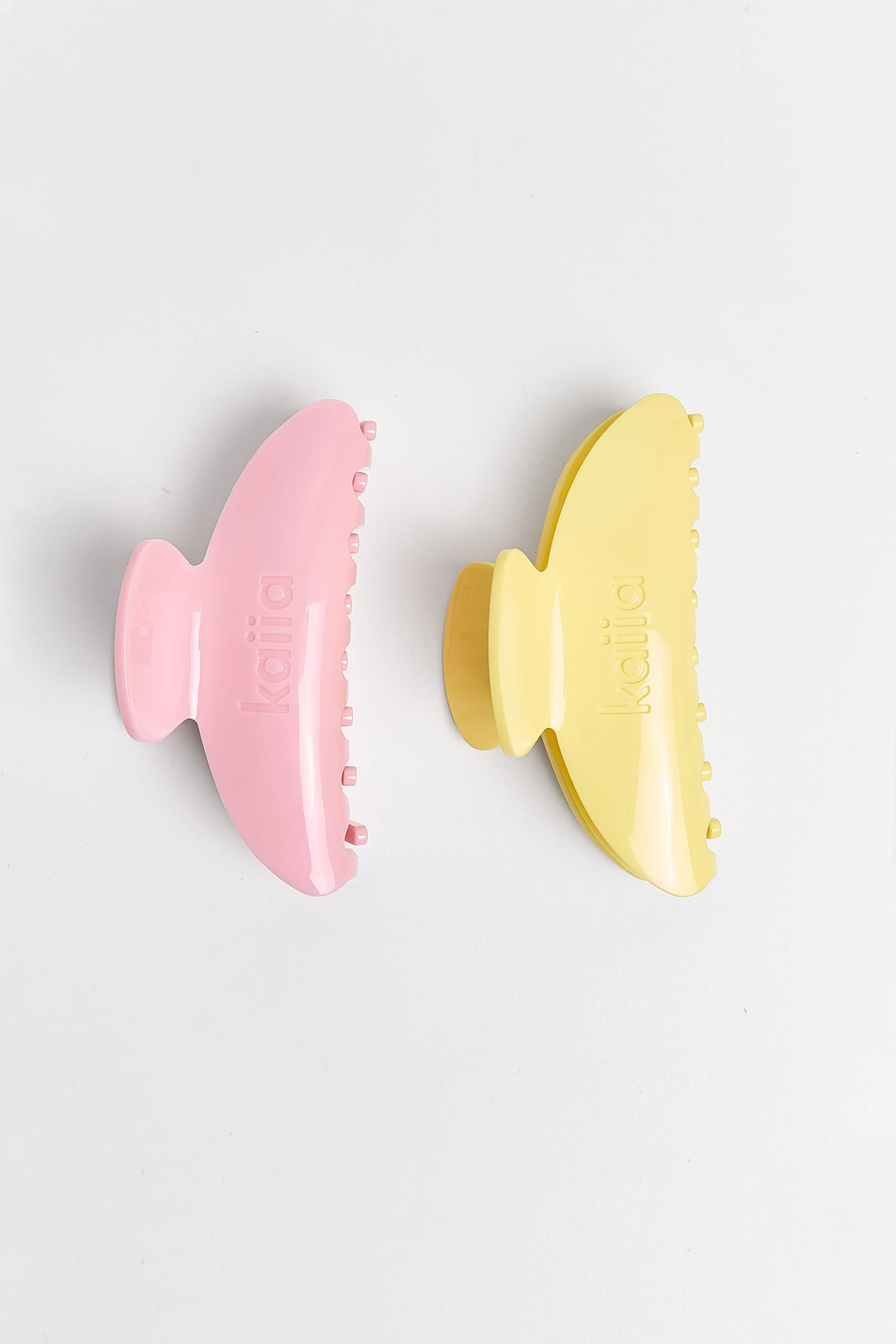 Kaiia 2 Pack Hair Claw Clips Pink & Yellow