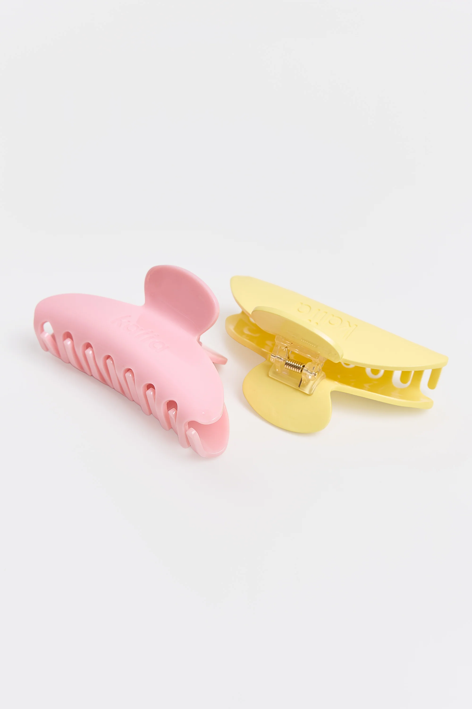 Kaiia 2 Pack Hair Claw Clips Pink & Yellow - Image 2