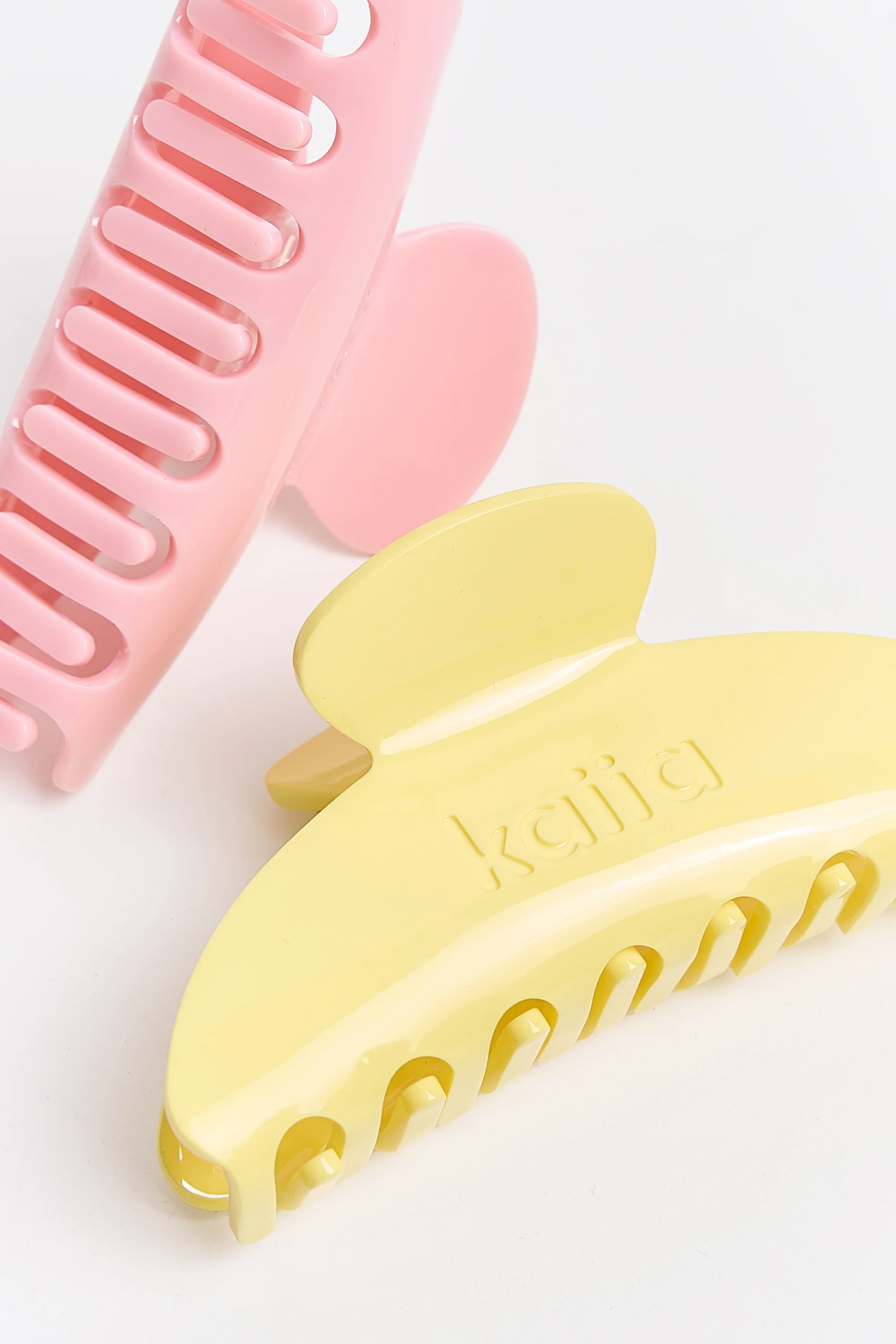 Kaiia 2 Pack Hair Claw Clips Pink & Yellow - Image 3