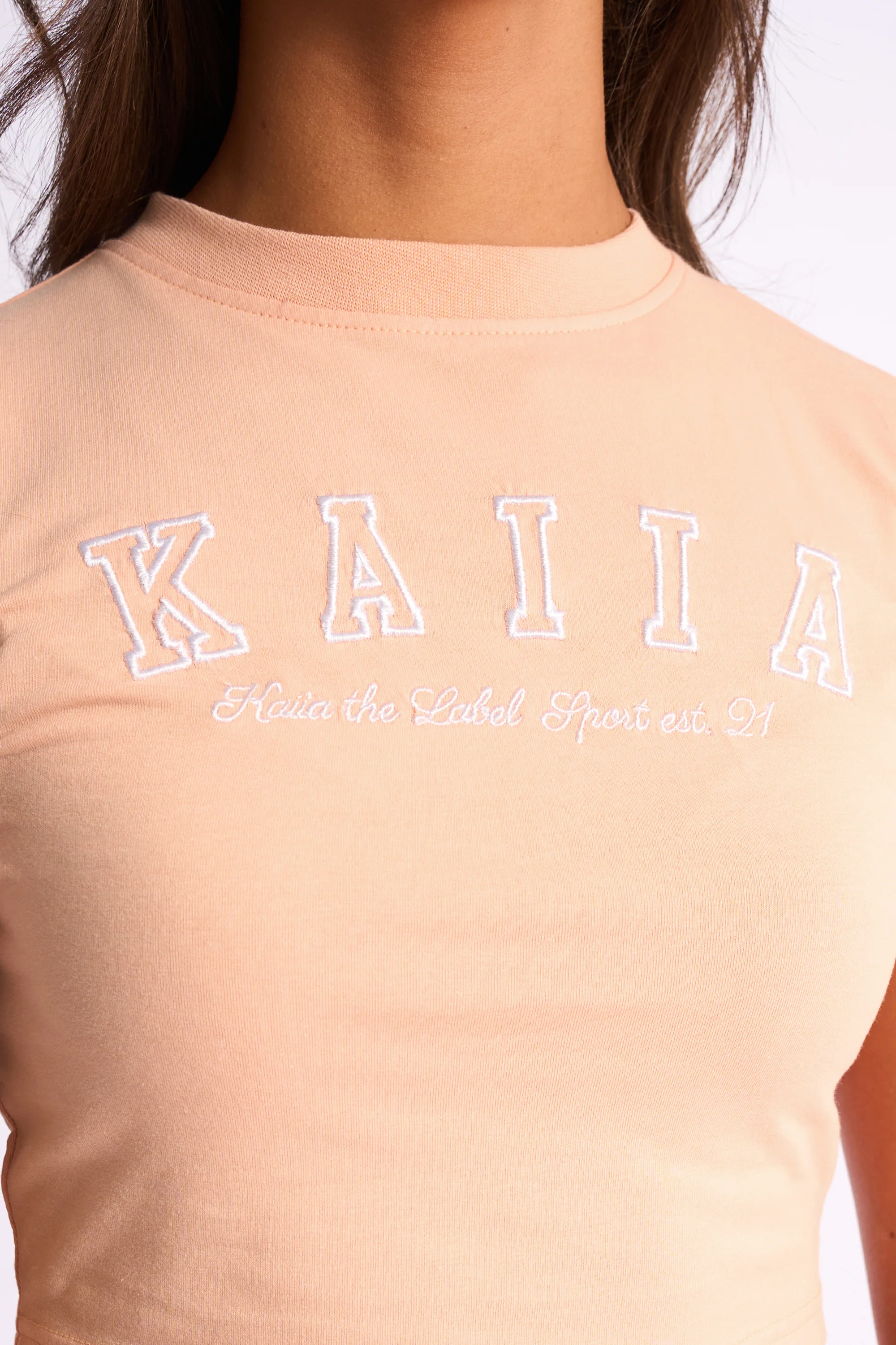 Kaiia Logo Baby Tee Apricot - Image 4