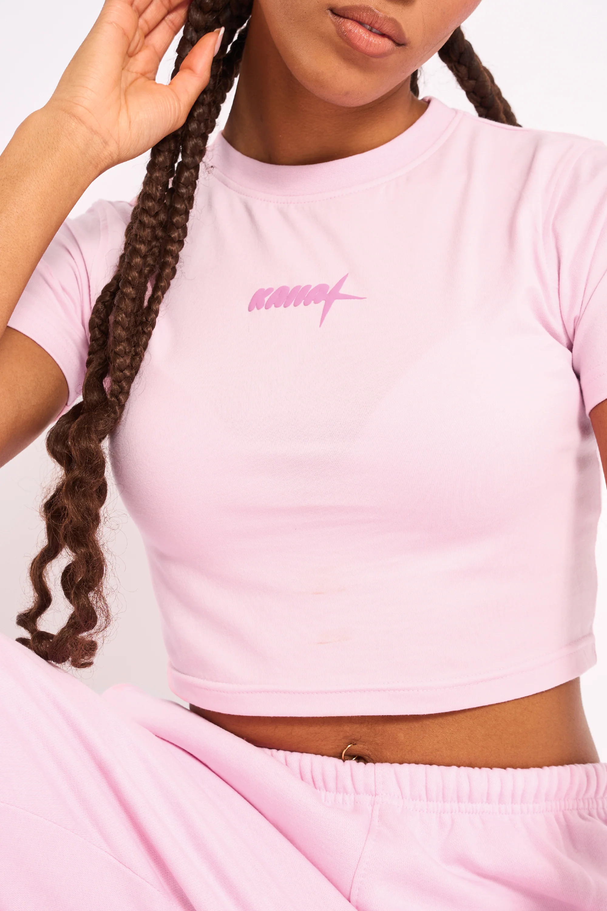 Kaiia Star Baby Tee Baby Pink - Image 4