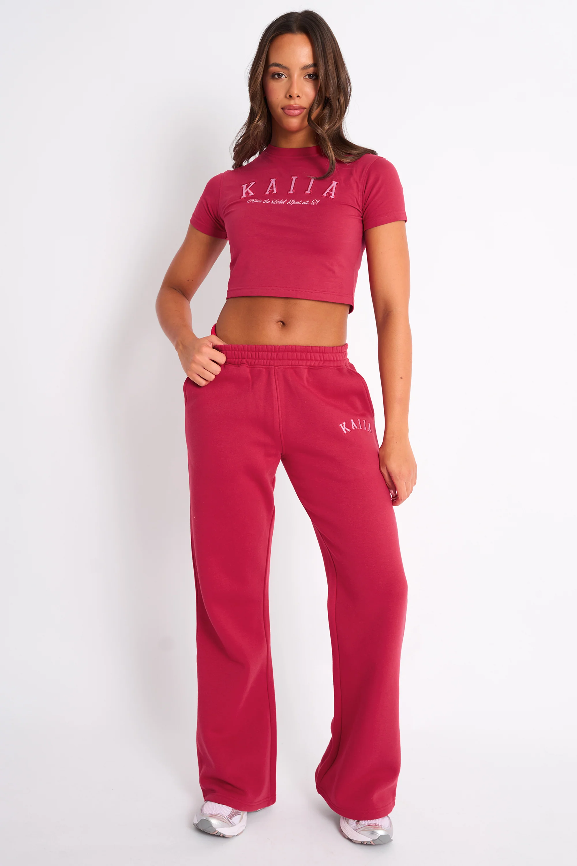 Kaiia Logo Baby Tee Cranberry & Pink - Image 3
