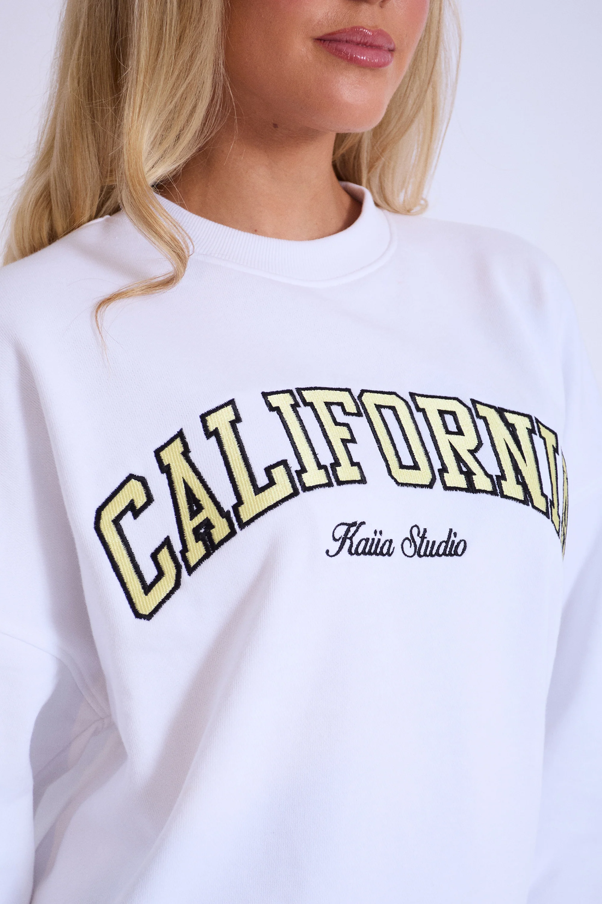 Kaiia California Oversized Sweatshirt White - Image 2