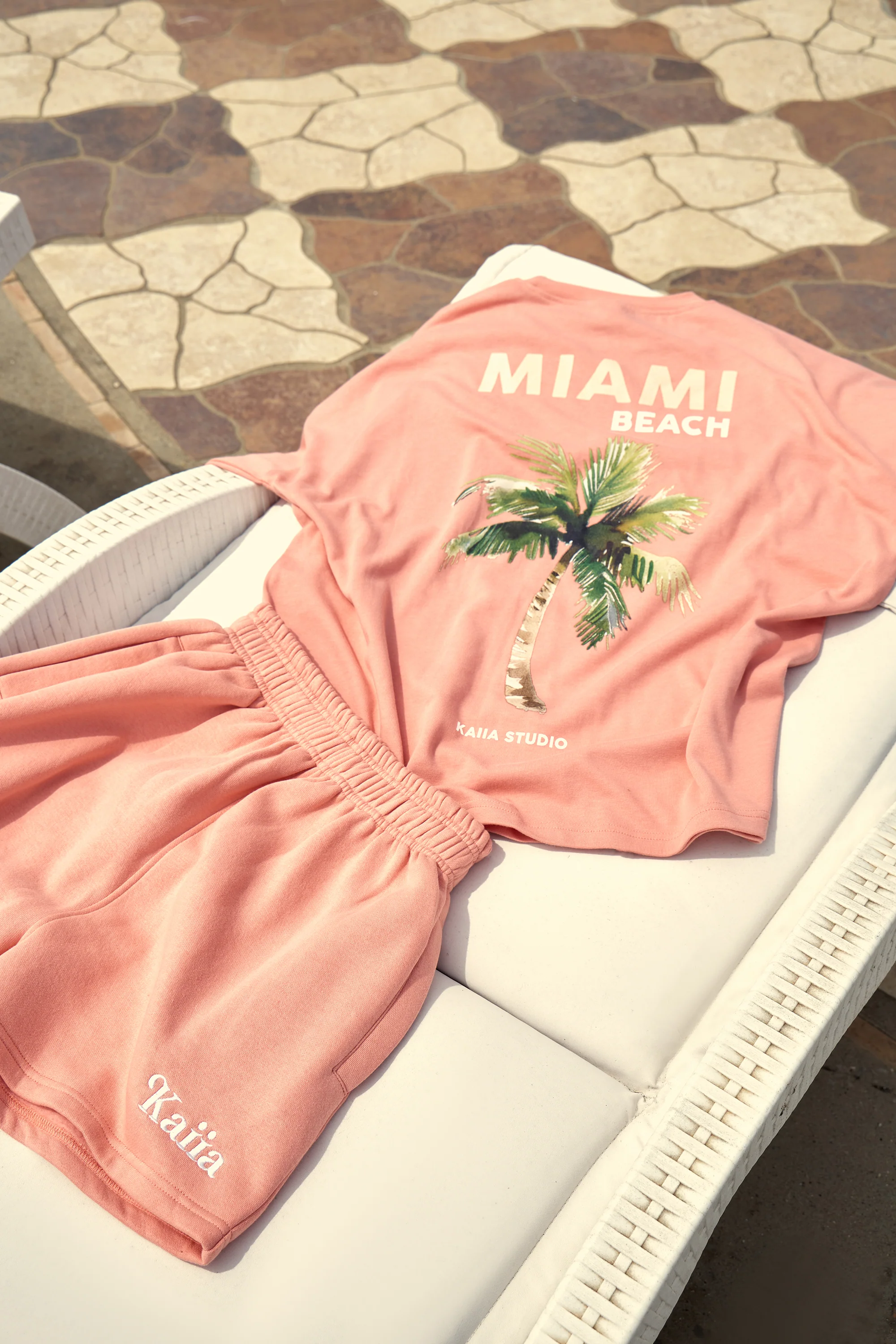 Kaiia Capri Back Graphic Oversized T-Shirt Tangerine - Image 5