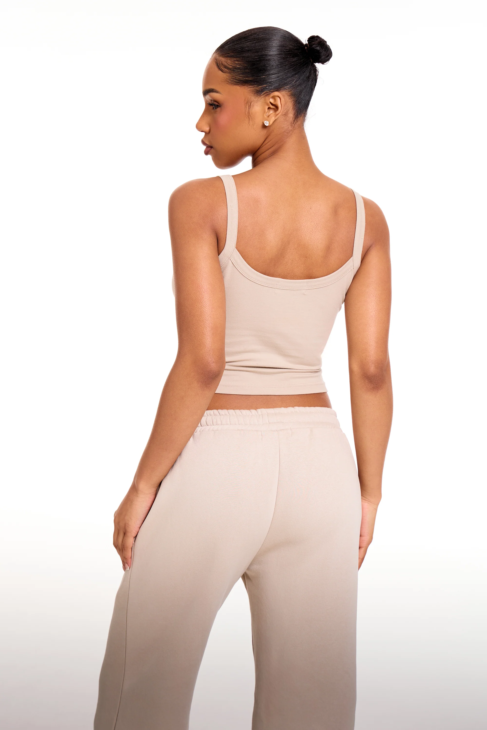 Kaiia Chrome Logo Cami Top Ash Taupe - Image 4