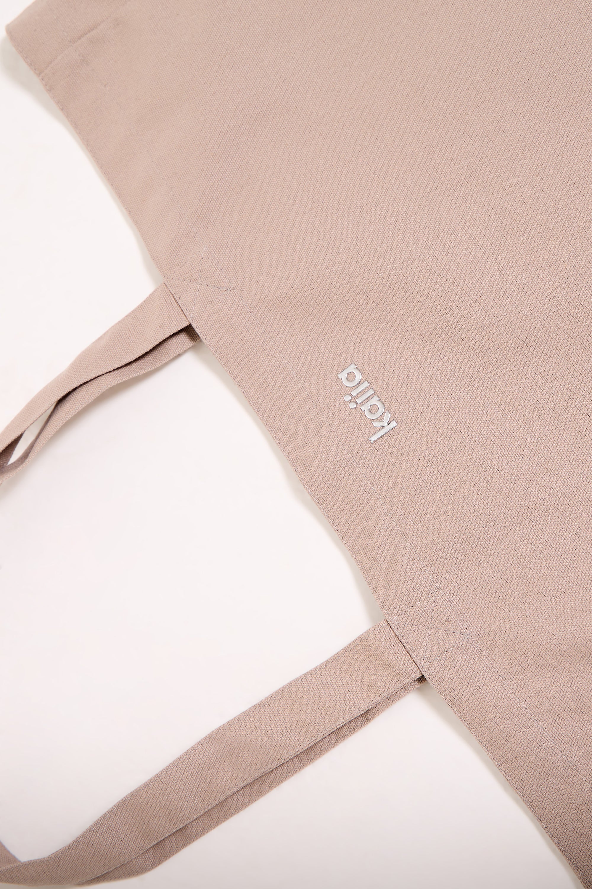 Kaiia Chrome Logo Tote Bag Grey Taupe - Image 3