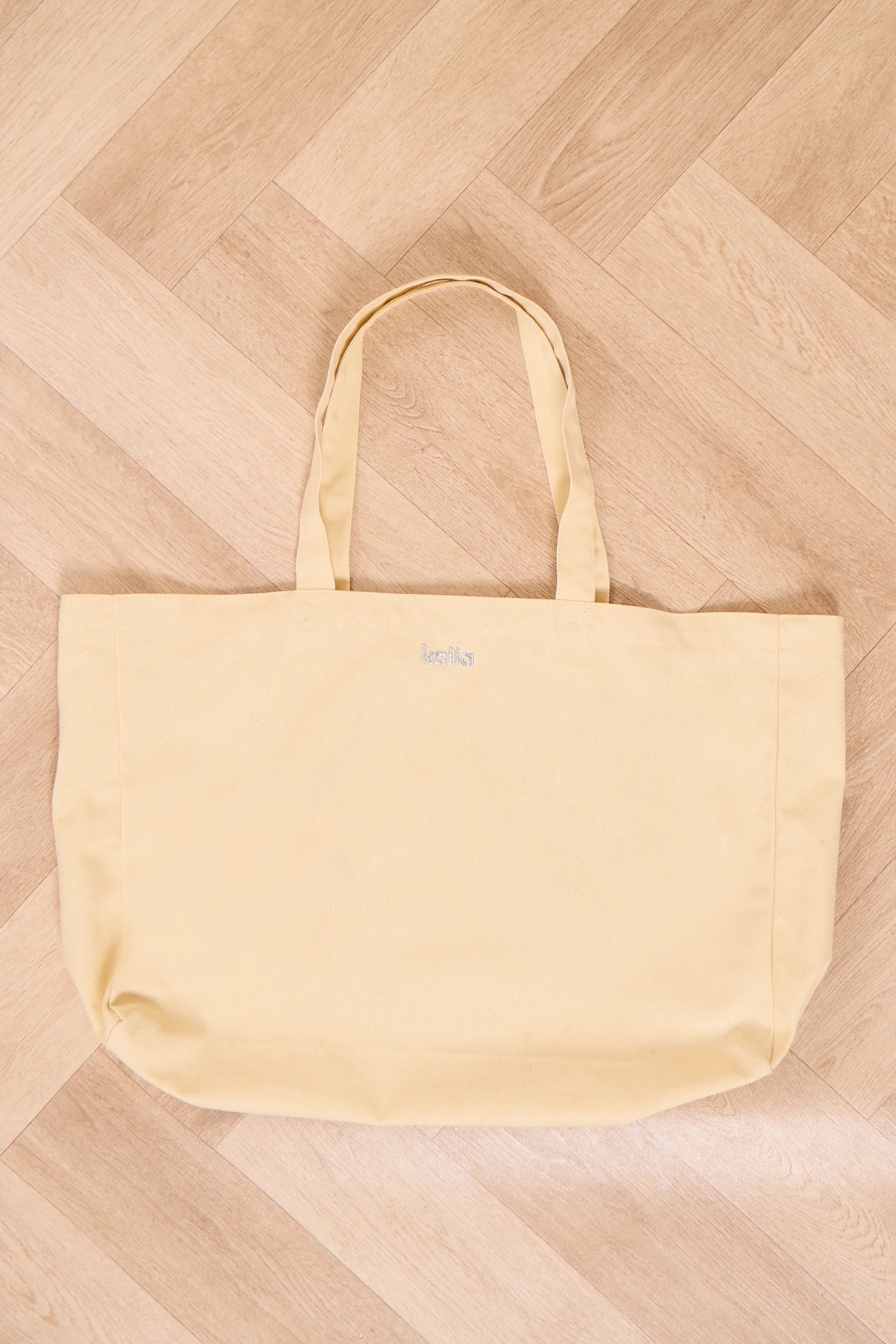 Kaiia Chrome Logo Tote Bag Lemon - Image 5