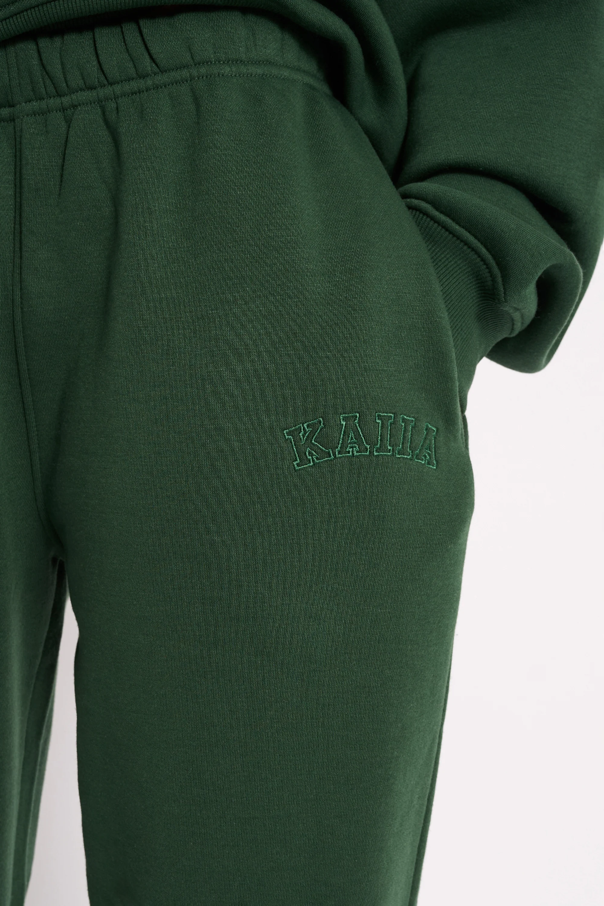 Kaiia Cuffed Joggers Forest Green - Image 4