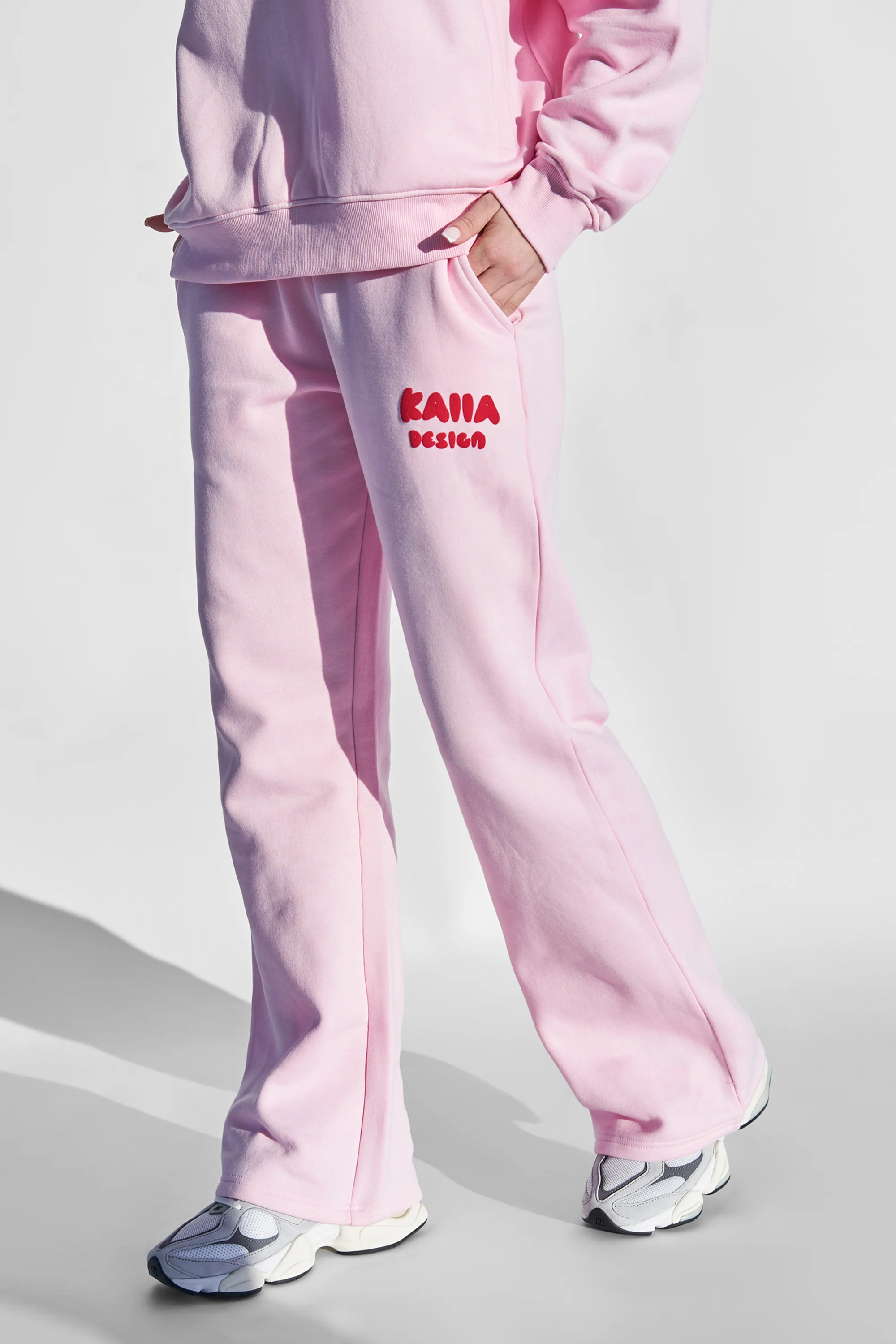 Kaiia Design Bubble Graphic Jogger Baby Pink and Red - Image 3