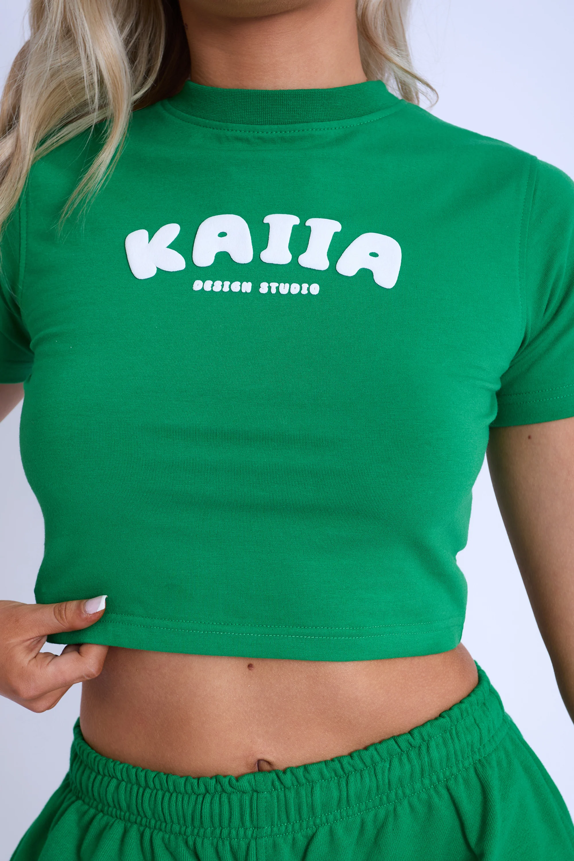 Kaiia Design Bubble Logo Baby Tee Green - Image 4