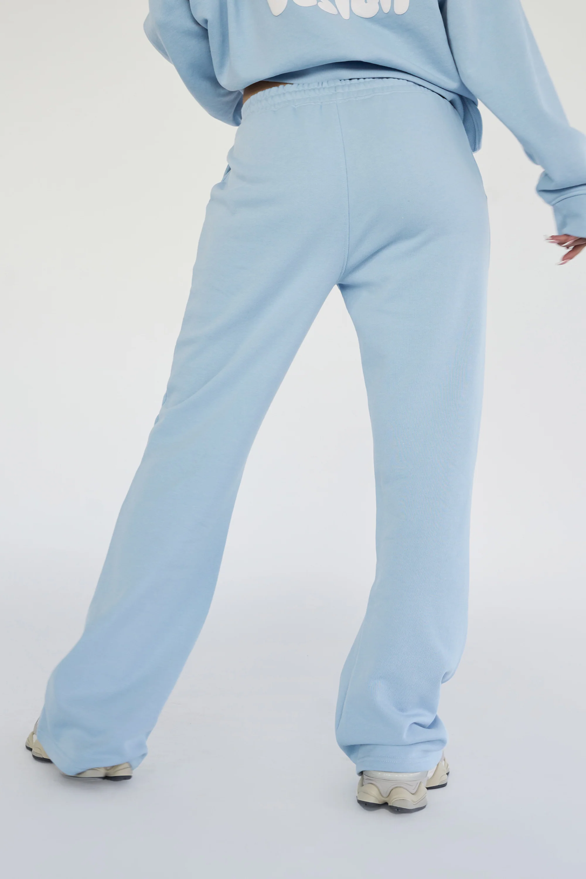 Kaiia Design Bubble Logo Wide Leg Sweat Pants Baby Blue - Image 2