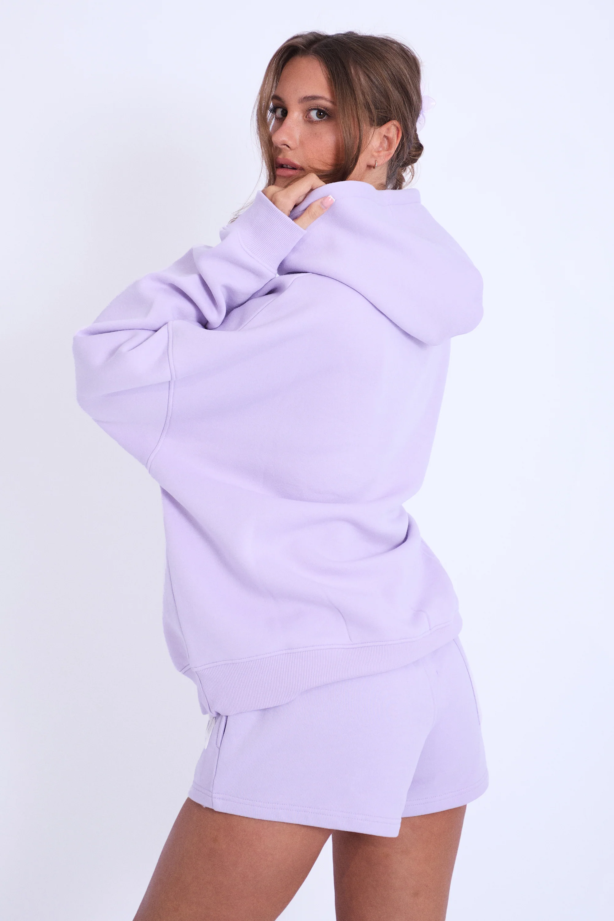 Kaiia Design Studio Bubble Logo Oversized Hoodie Violet - Image 2