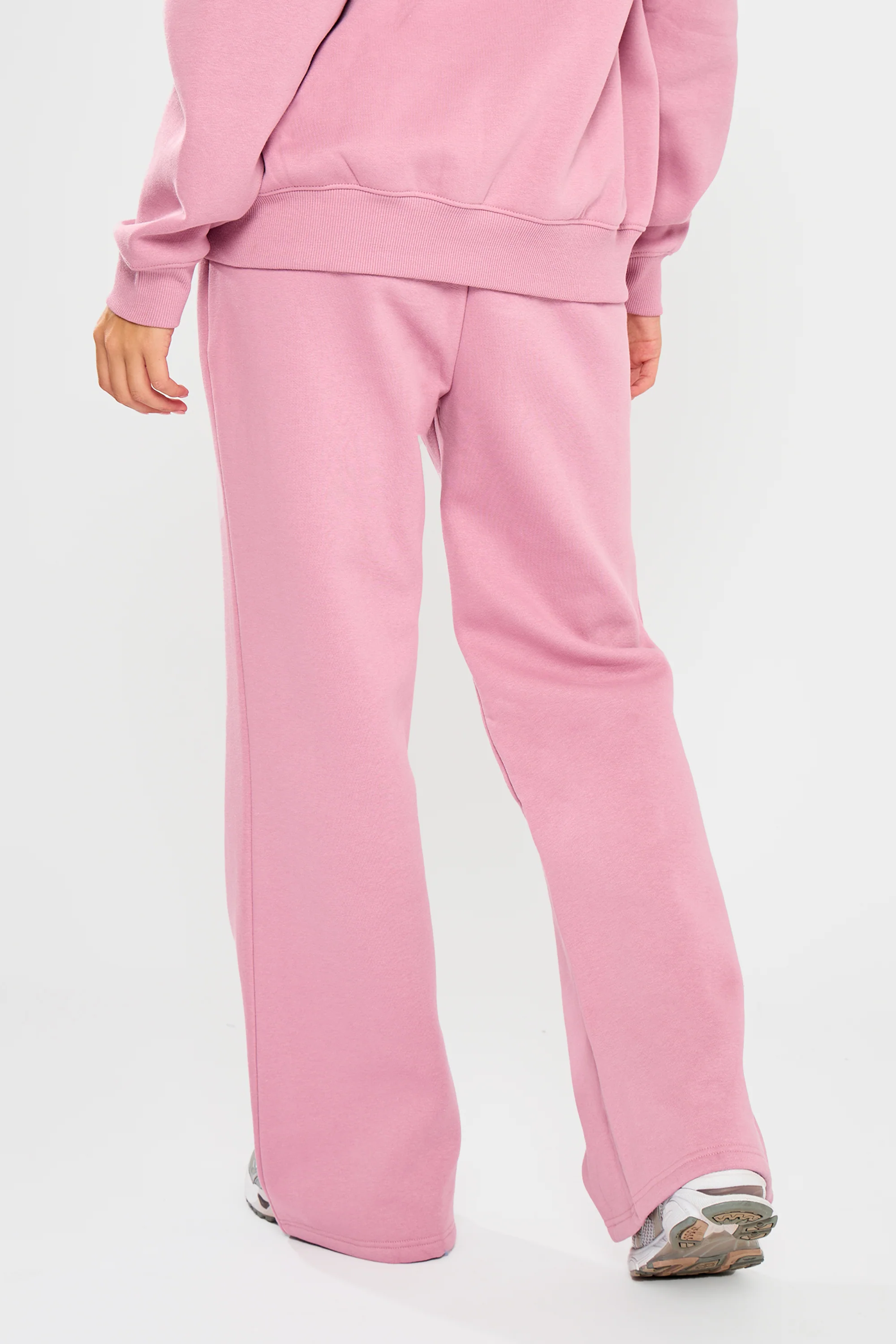 Kaiia Embossed Bubble Logo Flared Joggers Petal Pink - Image 3
