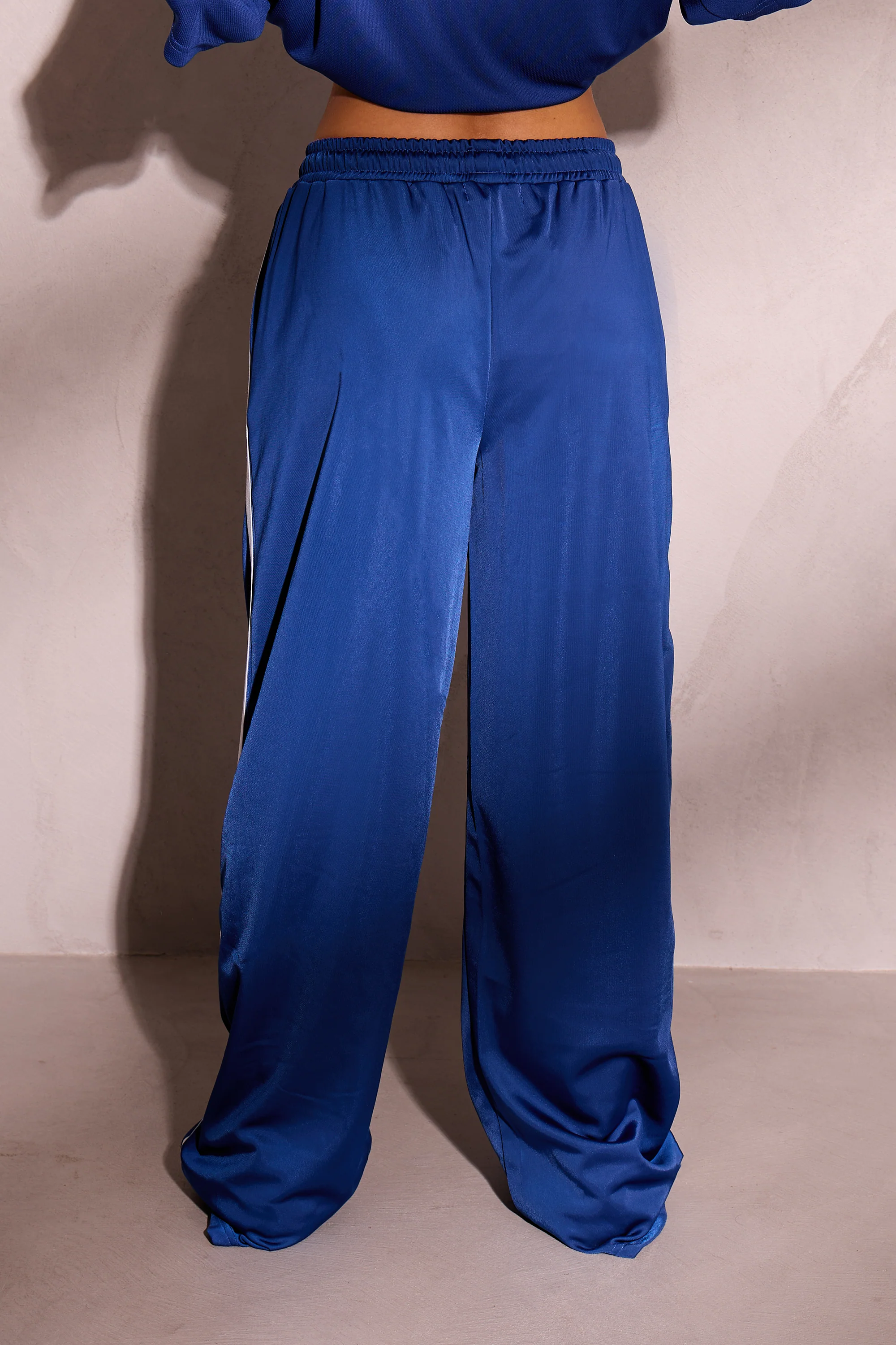 Kaiia Embroidered Tricot Joggers Victory Blue & Dusty Blue - Image 4