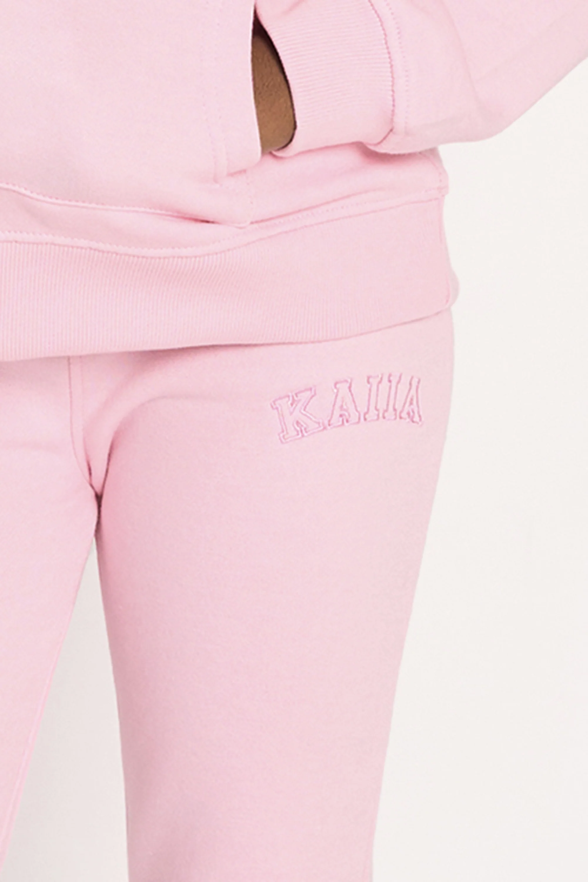 Kaiia Kids Cuffed Joggers Pink - Image 4