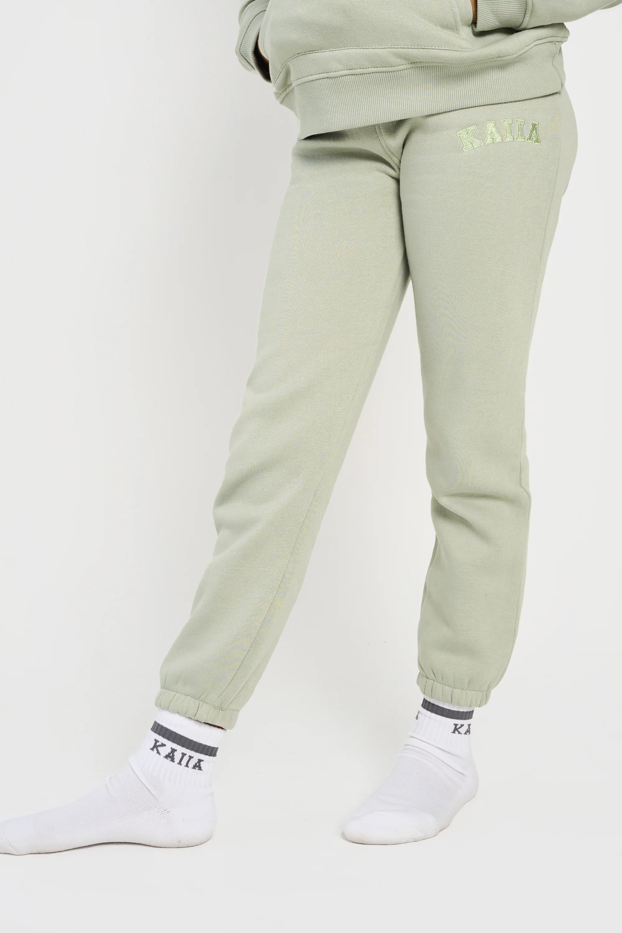 Kaiia Kids Cuffed Joggers Sage - Image 2