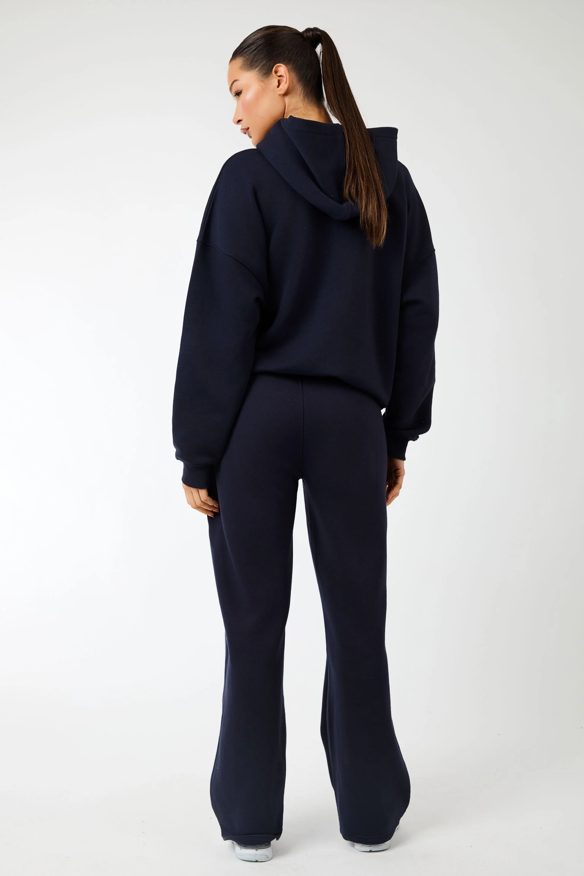 Kaiia Label Logo Oversized Hoodie Navy - Image 5