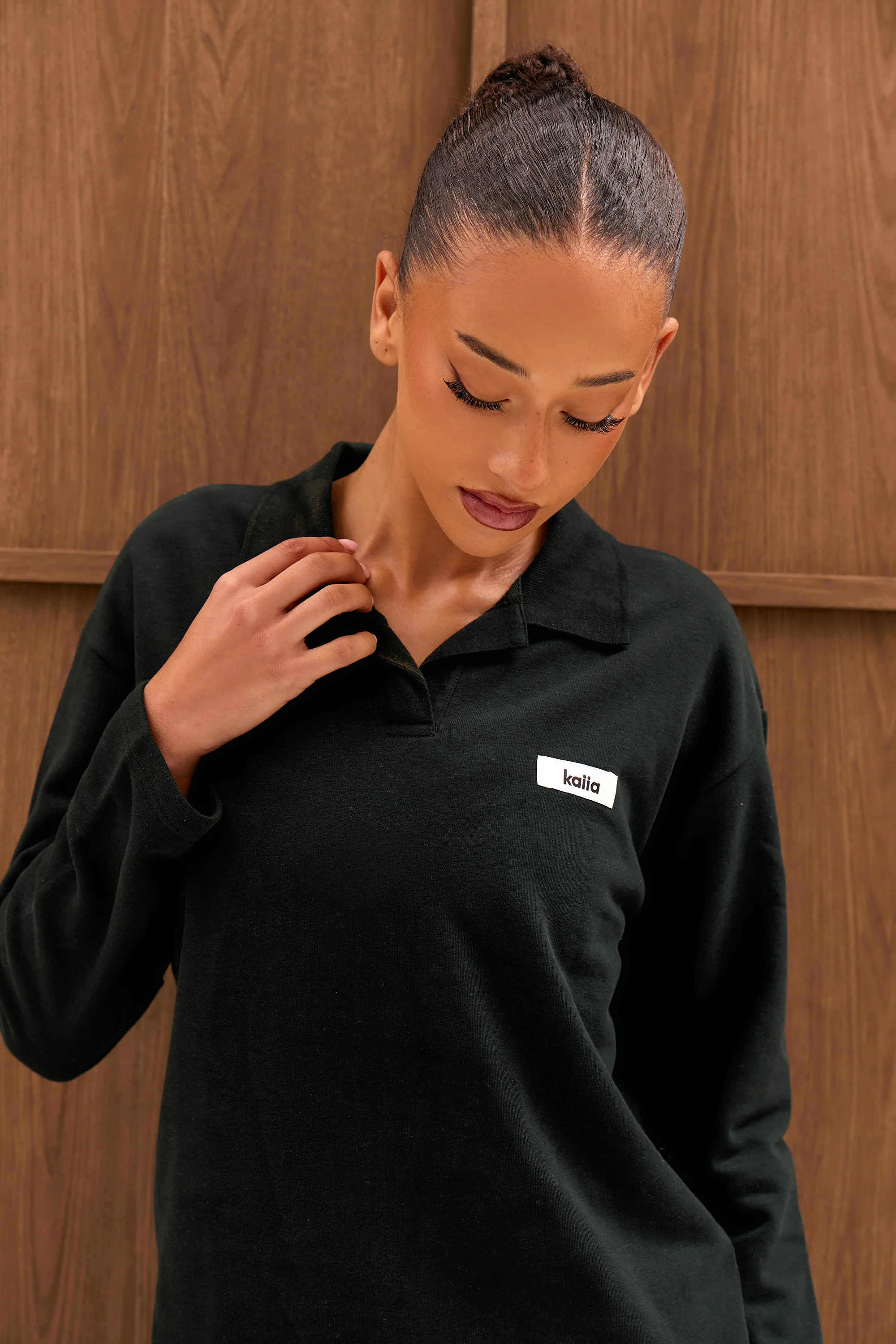Kaiia Label Logo Rugby Shirt Dark Teal - Image 5