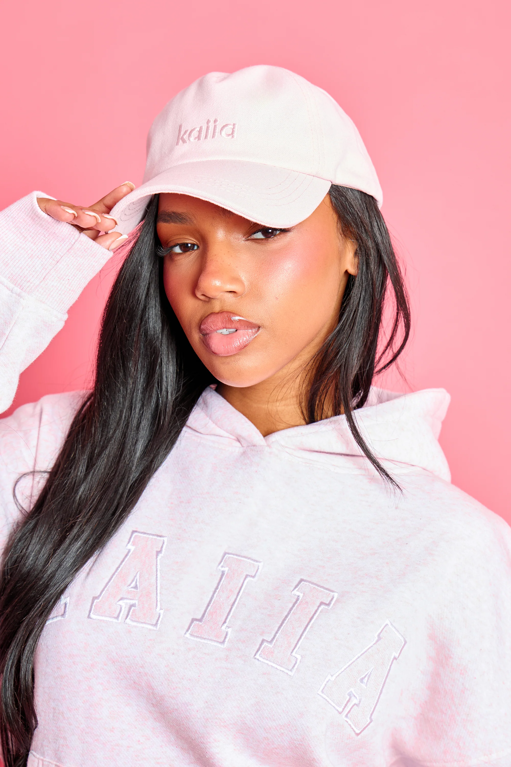 Kaiia Logo Cap Baby Pink