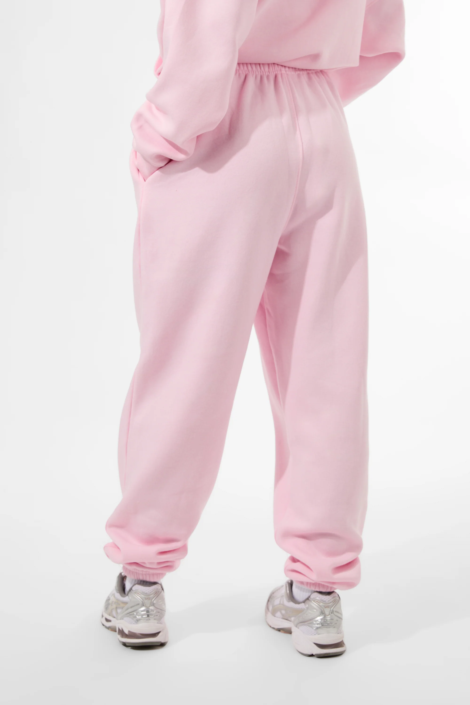 Kaiia Logo Cuffed Joggers Baby Pink - Image 3