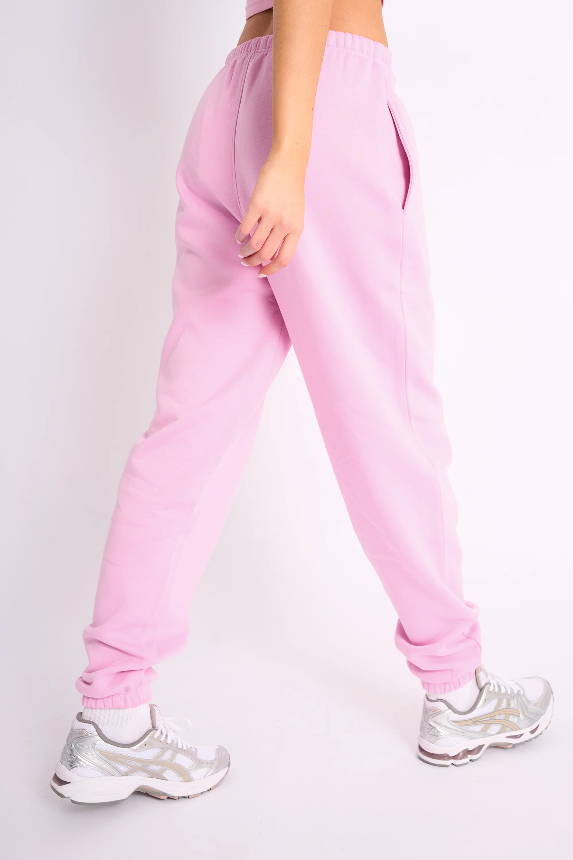 Kaiia Logo Cuffed Joggers Candy Pink - Image 3