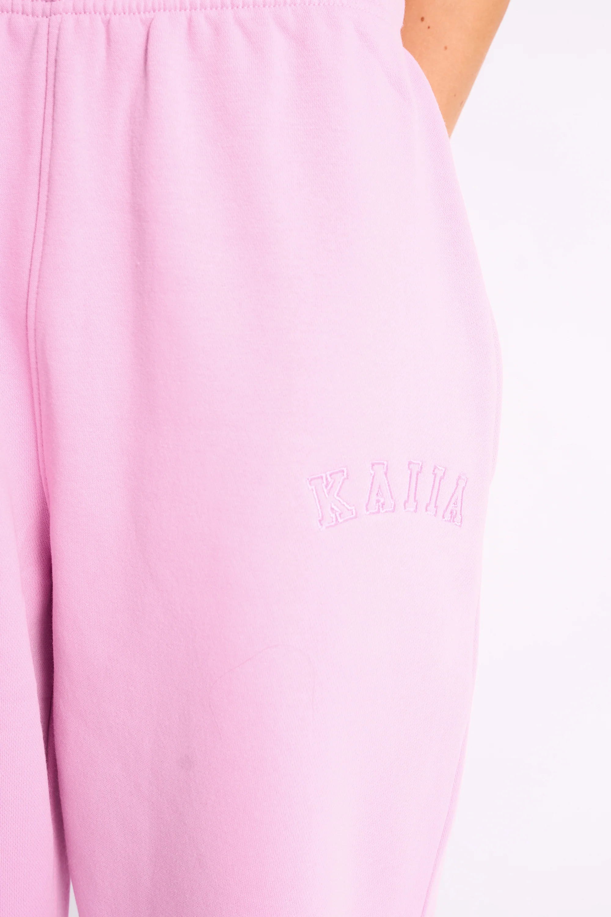 Kaiia Logo Cuffed Joggers Candy Pink - Image 4