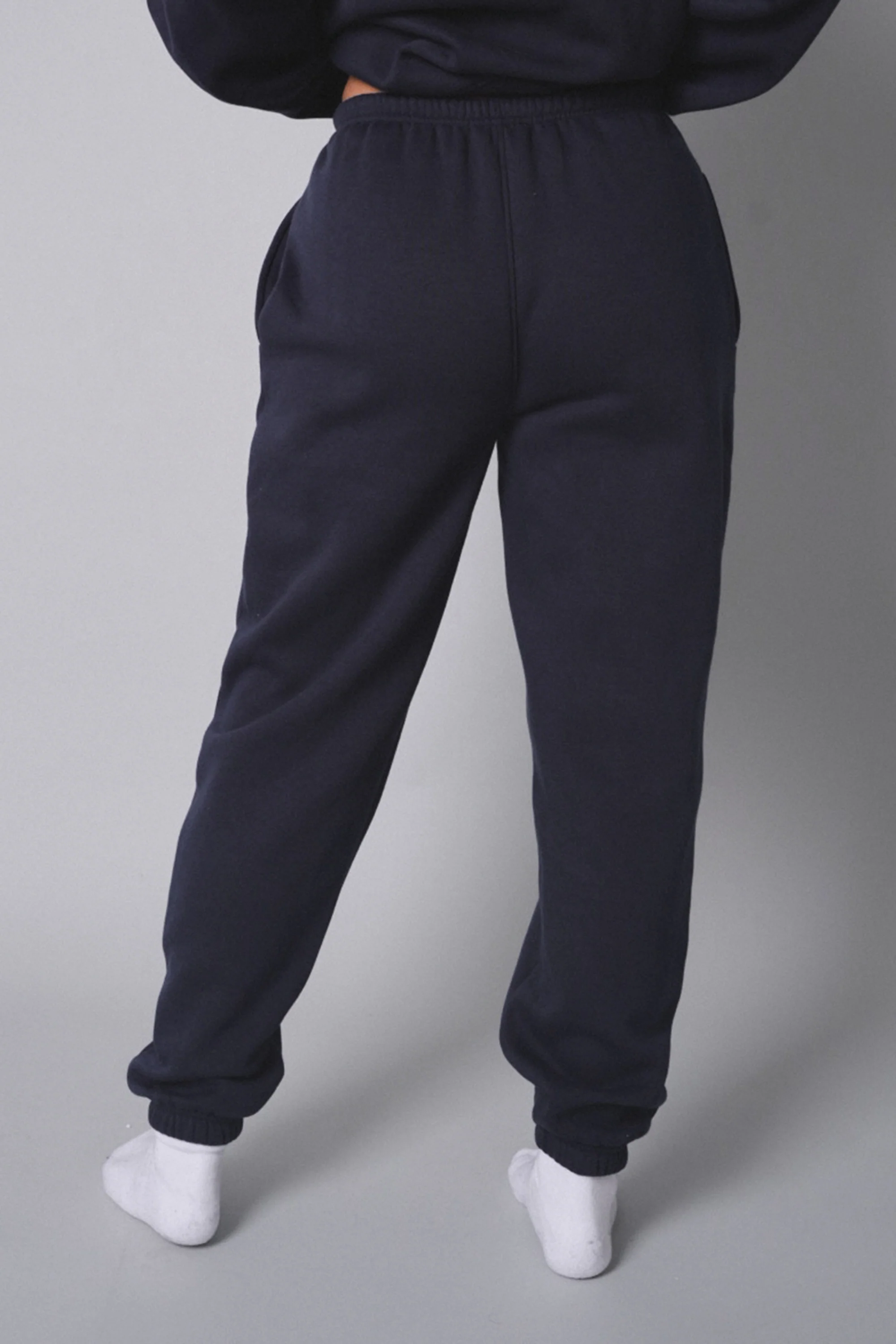 Kaiia Logo Cuffed Joggers Navy With Red - Image 3