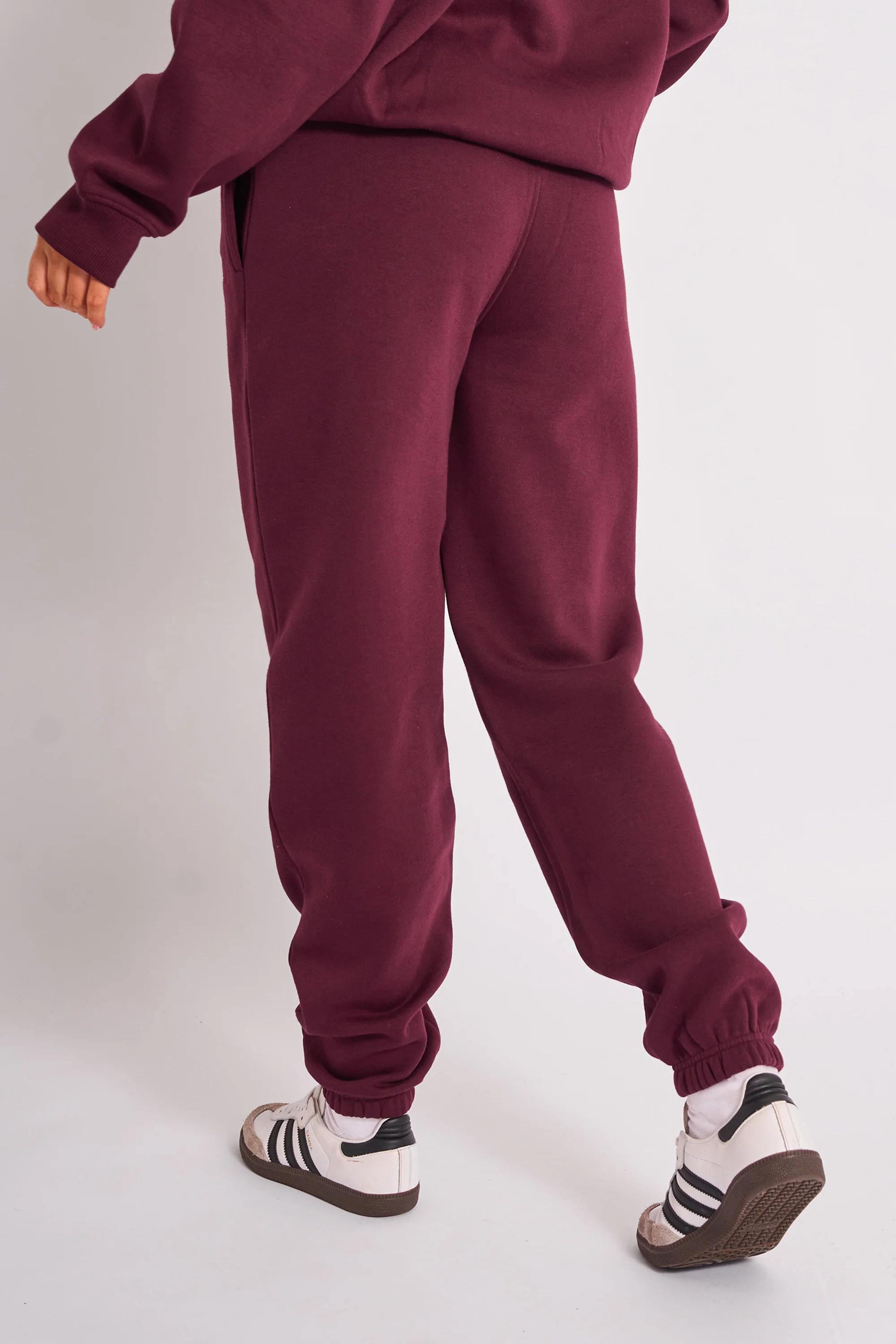 Kaiia Logo Cuffed Joggers Plum - Image 2