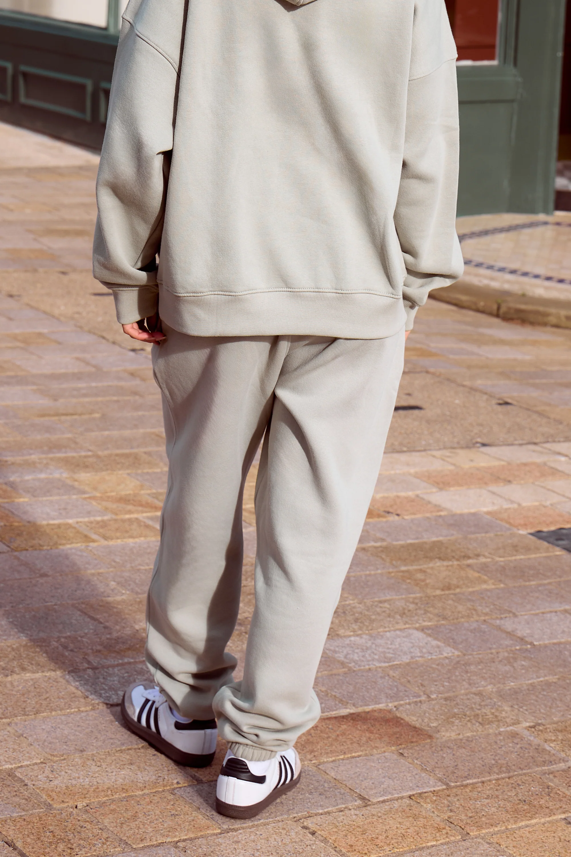 Kaiia Logo Cuffed Joggers Sage Green - Image 4