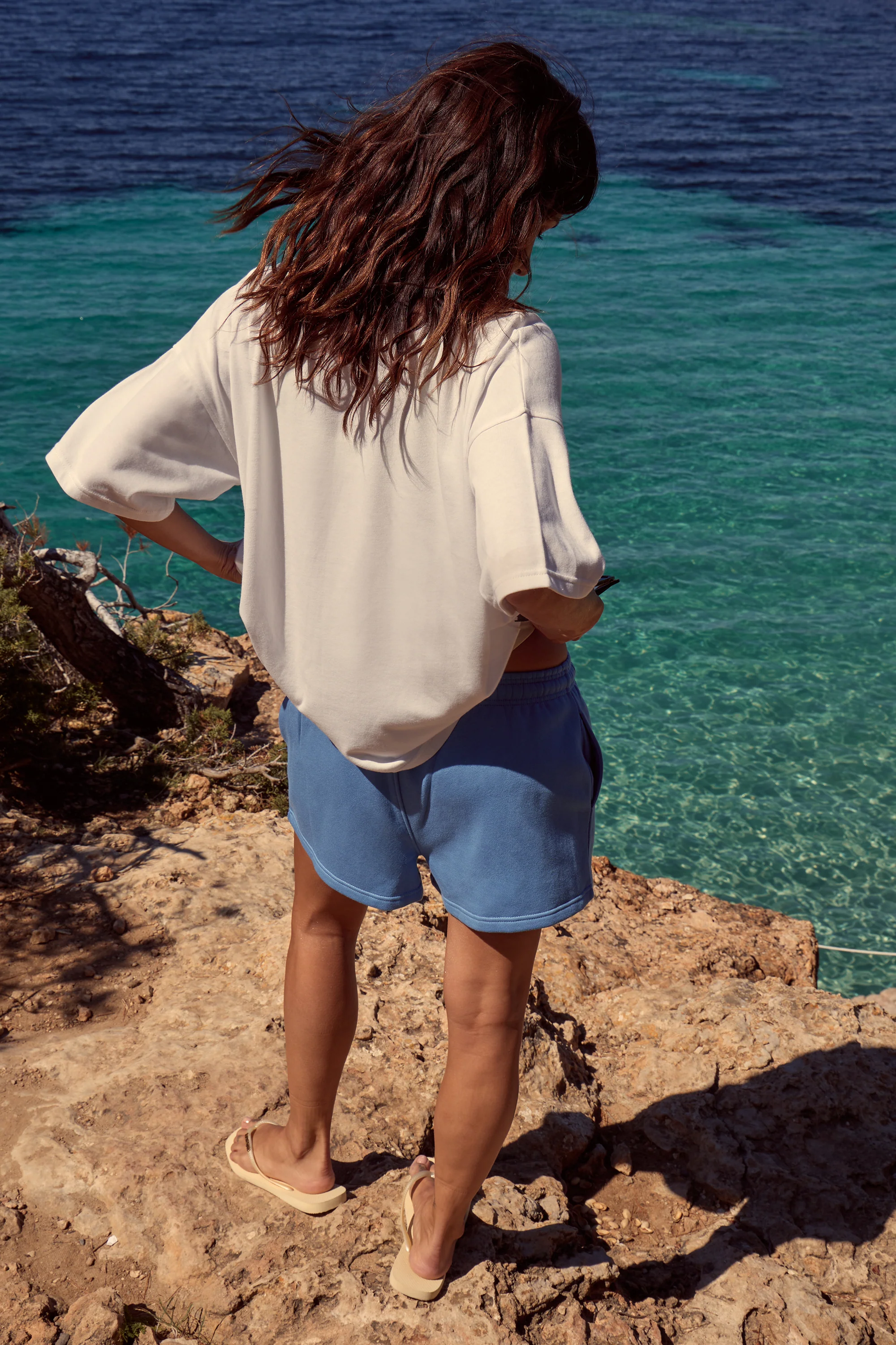 Kaiia Logo Mini Shorts Ocean Blue - Image 4