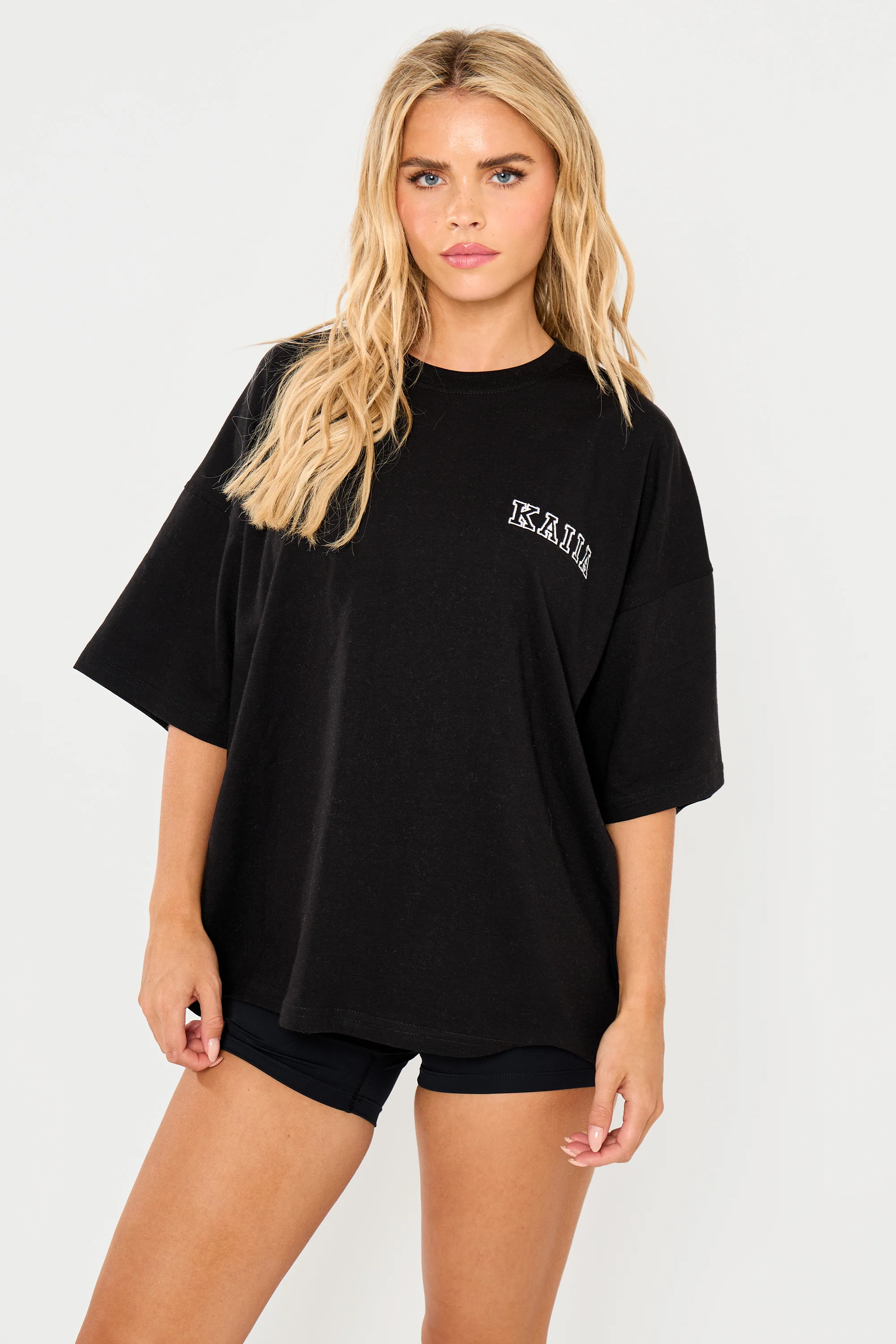 Kaiia Logo Oversized T-shirt in Black - Image 5