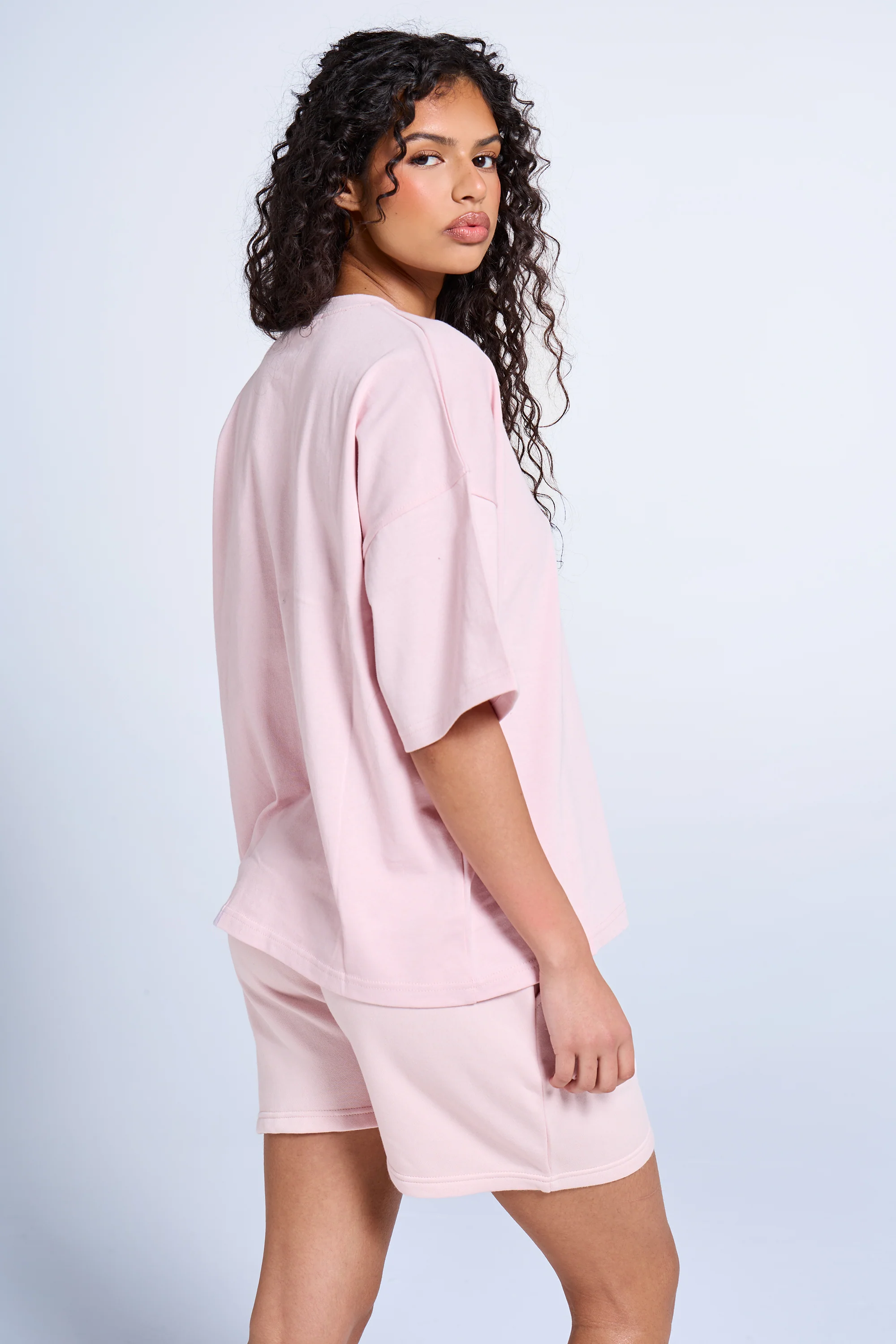 Kaiia Logo Oversized T-shirt Pink Chai - Image 4