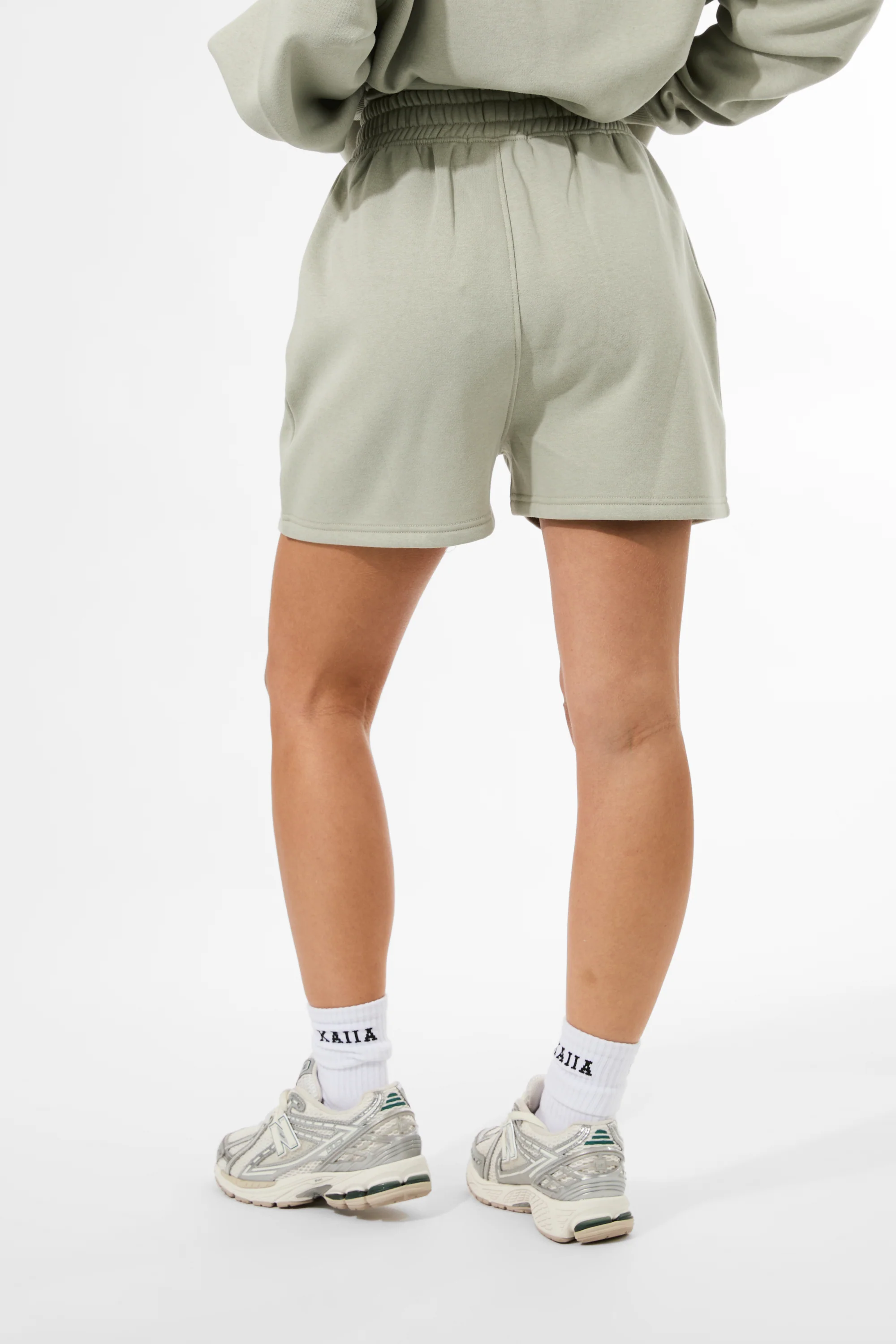 Kaiia Logo Sweat Shorts Matcha - Image 3