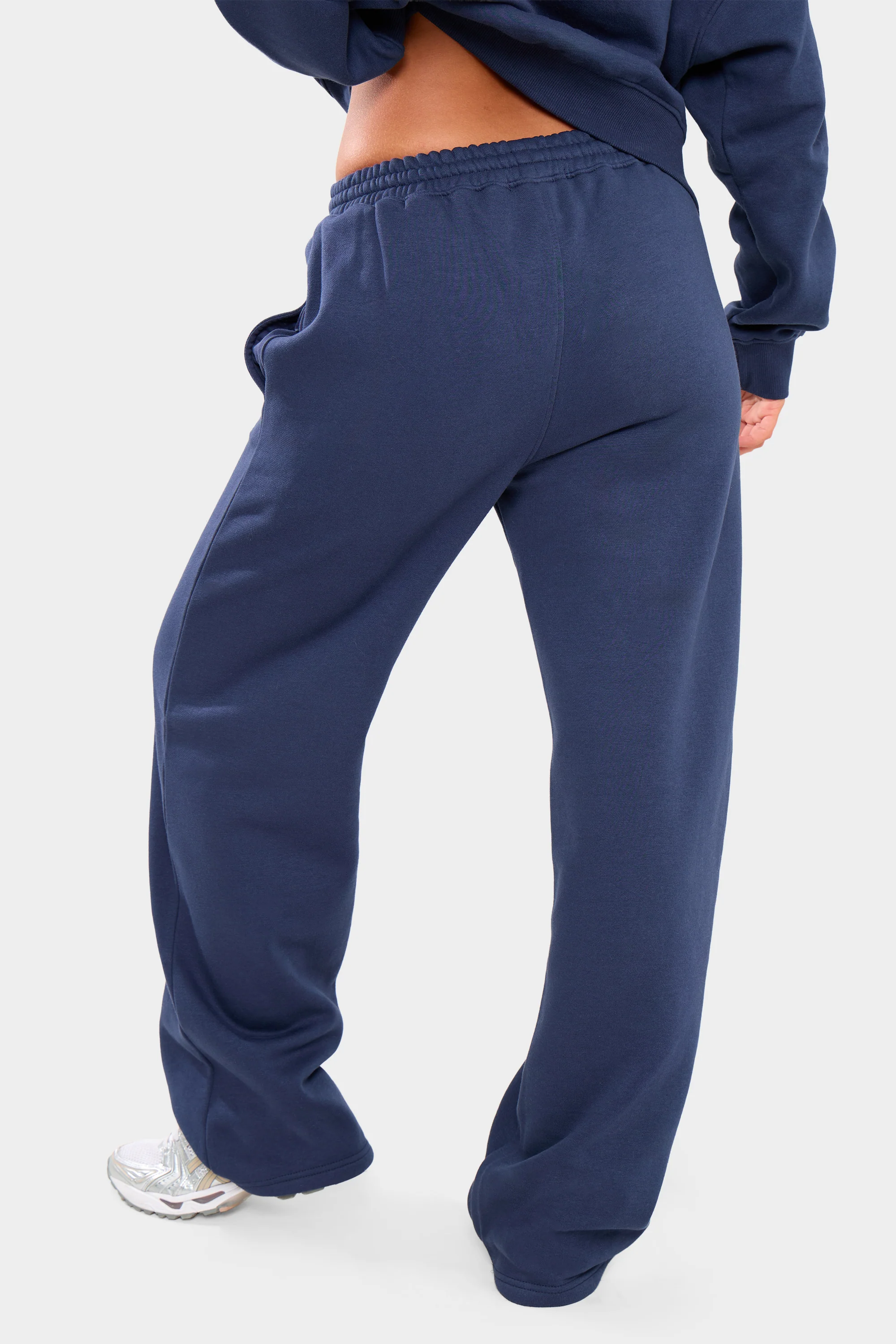 Kaiia Logo Wide Leg Joggers Deep Blue - Image 4