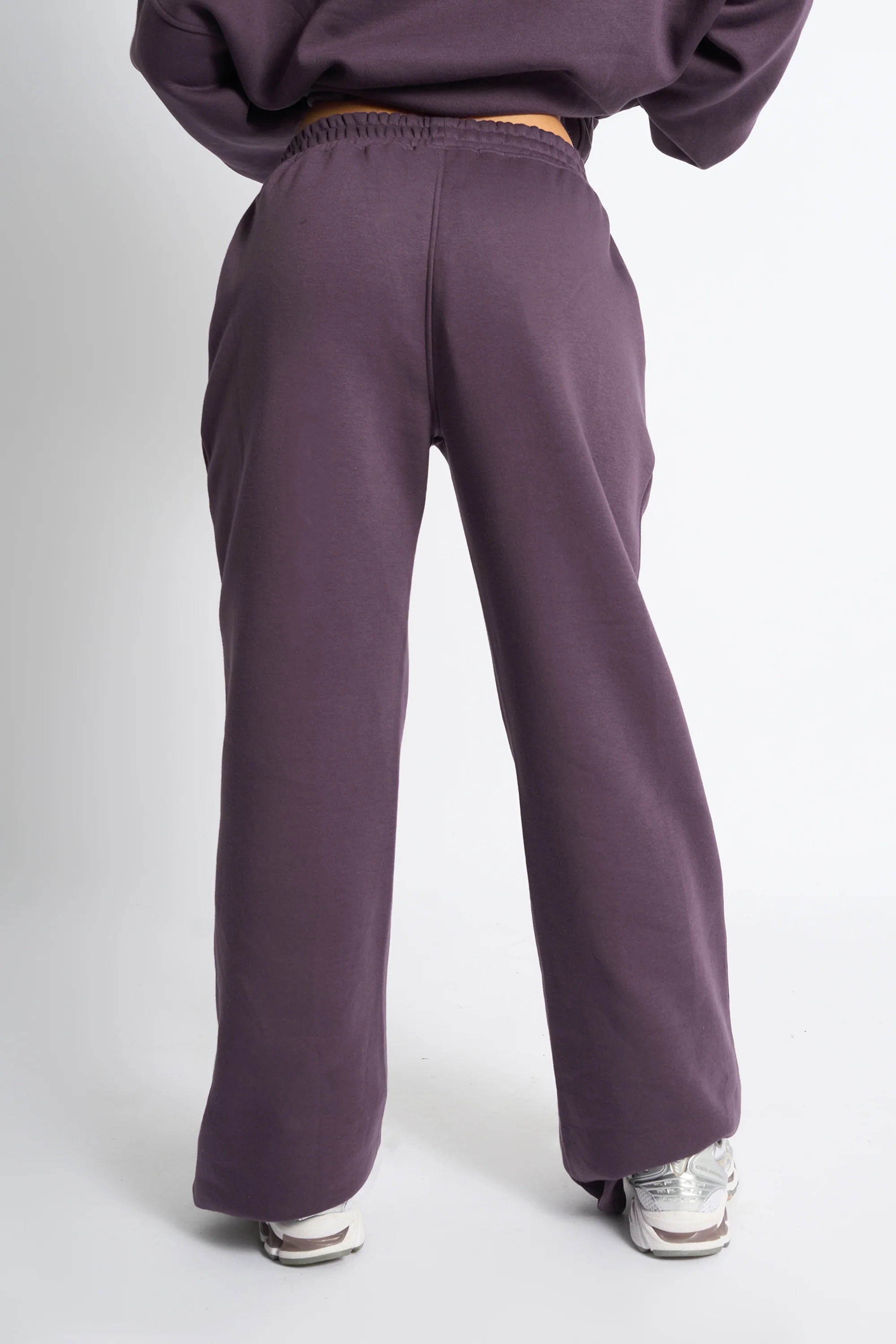 Kaiia Logo Wide Leg Joggers Deep Purple - Image 3