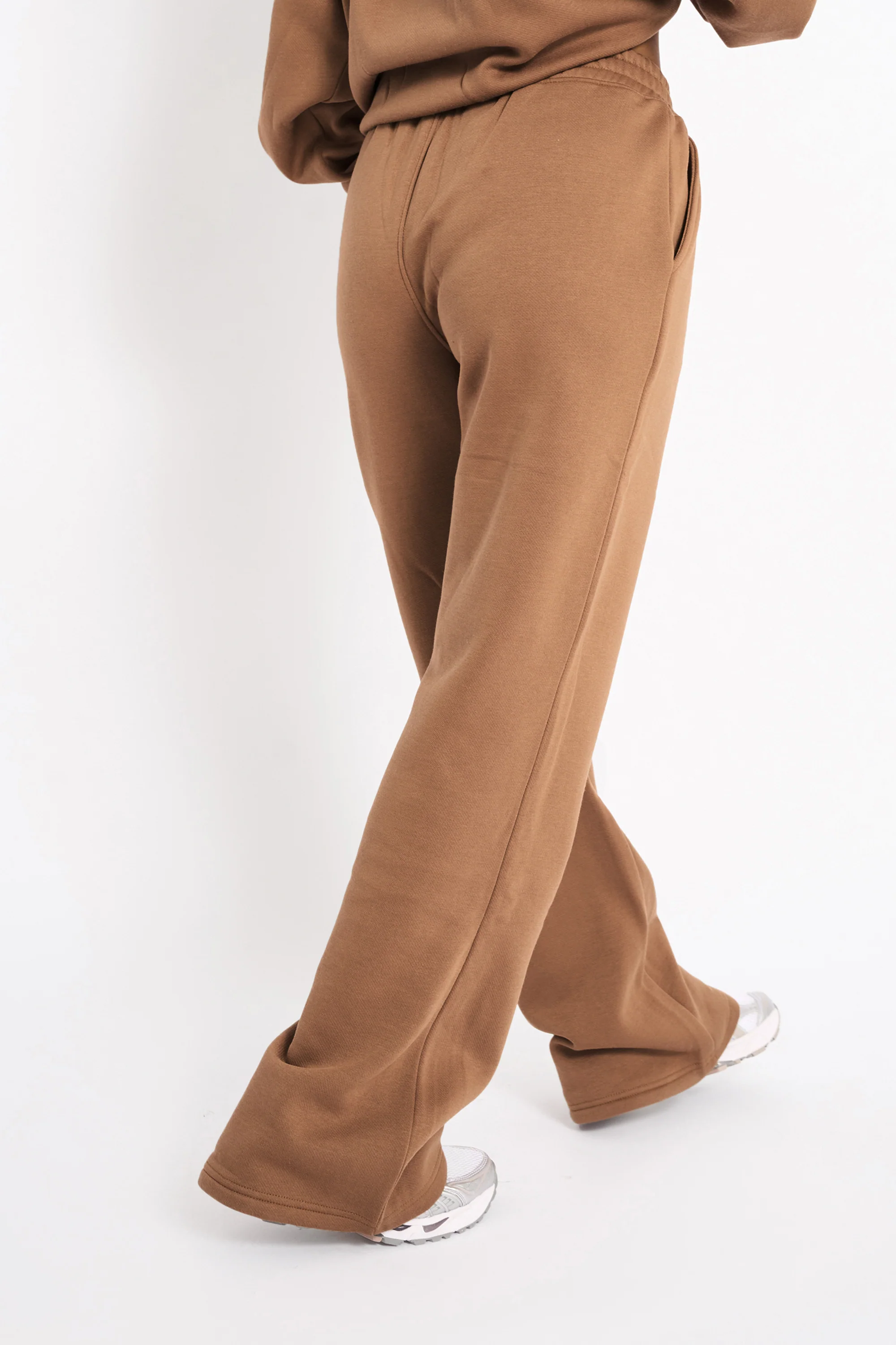 Kaiia Logo Wide Leg Joggers Gingerbread - Image 3