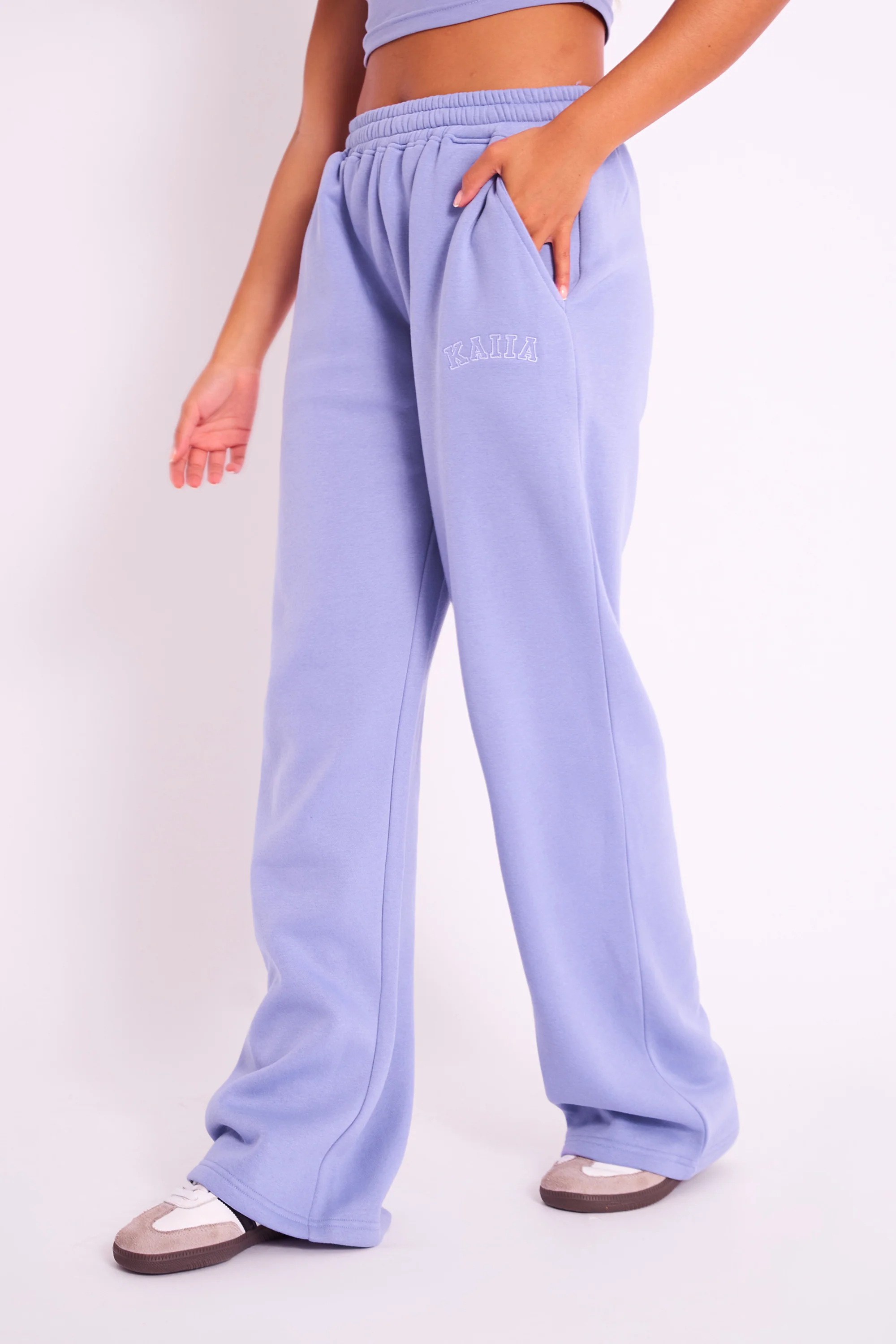 Kaiia Logo Wide Joggers Ultra Violet - Image 3