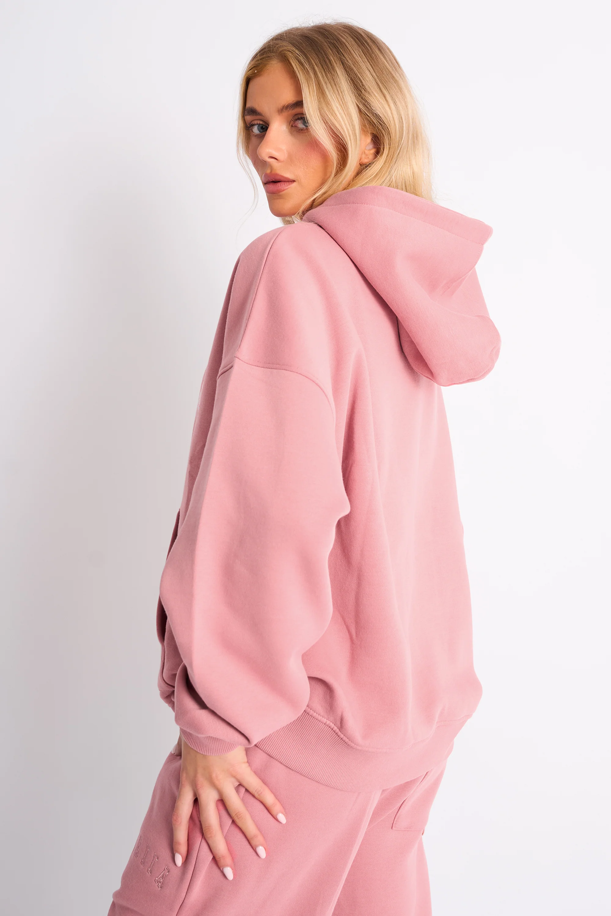 Kaiia Slogan Oversized Hoodie Blusher - Image 2