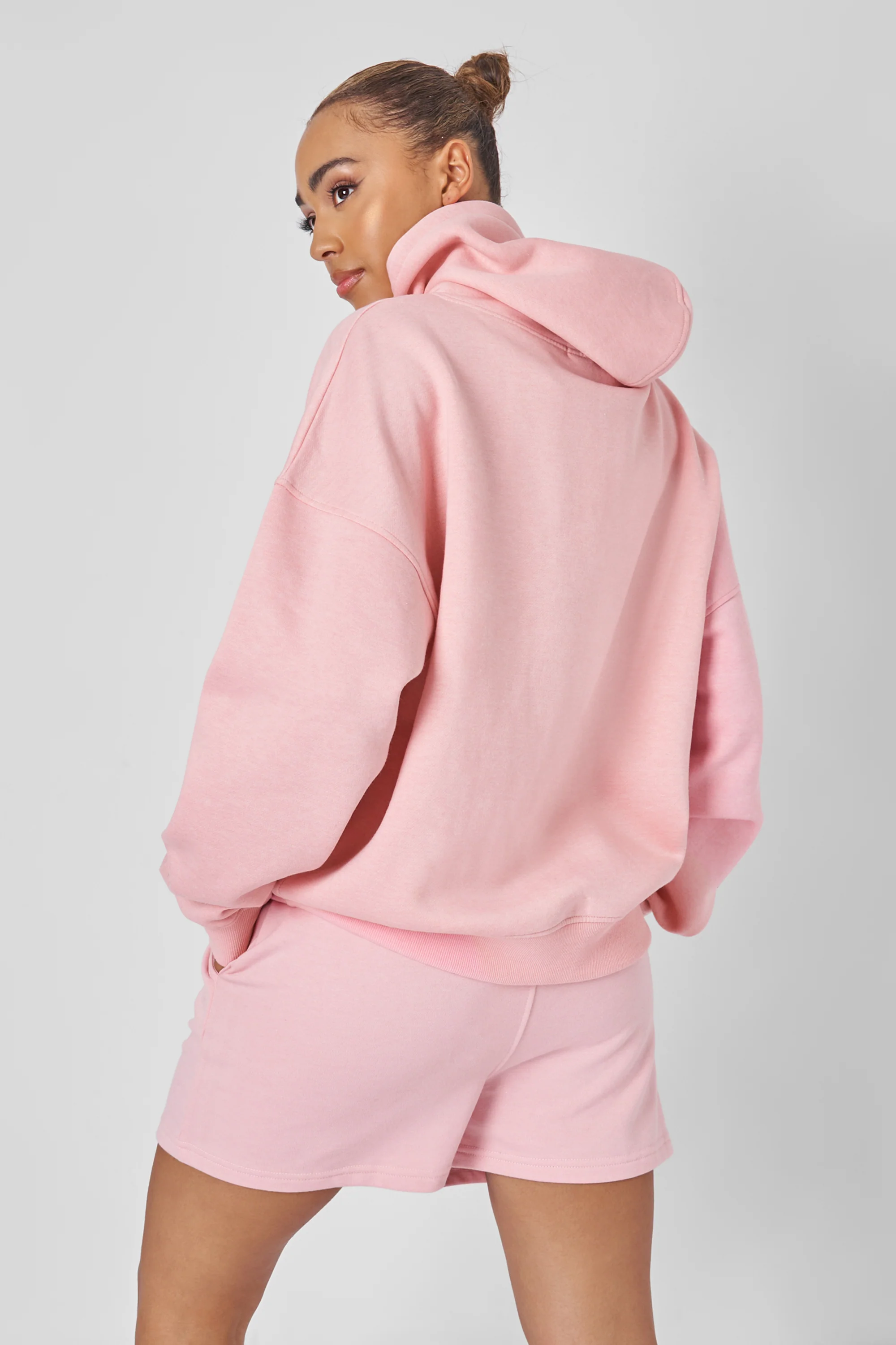 Kaiia Slogan Oversized Hoodie Pink - Image 4