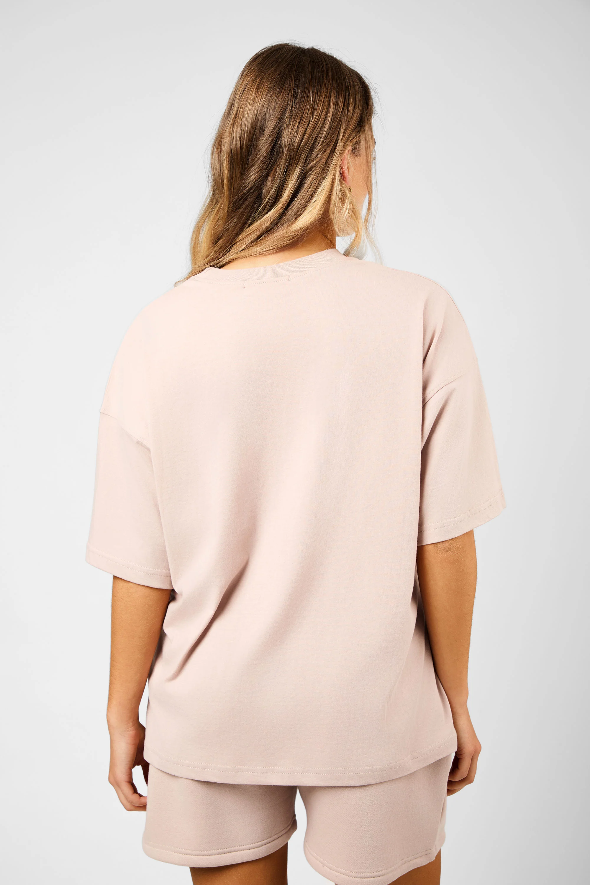 Kaiia Oversized Spring Lamb Graphic T-Shirt Champagne - Image 5