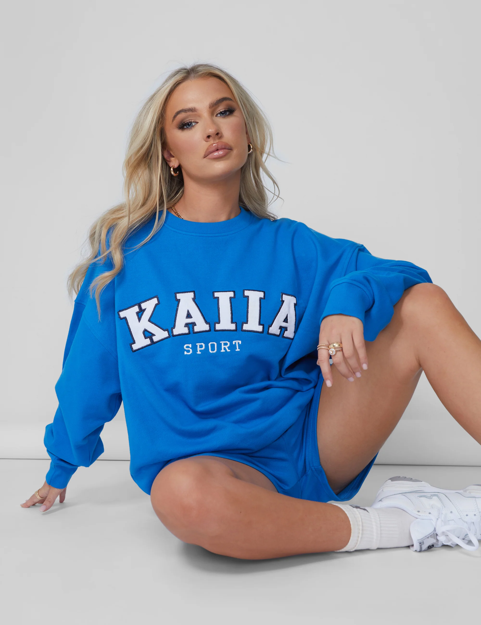 Kaiia Oversized Sweatshirt Cobalt Blue - Image 4