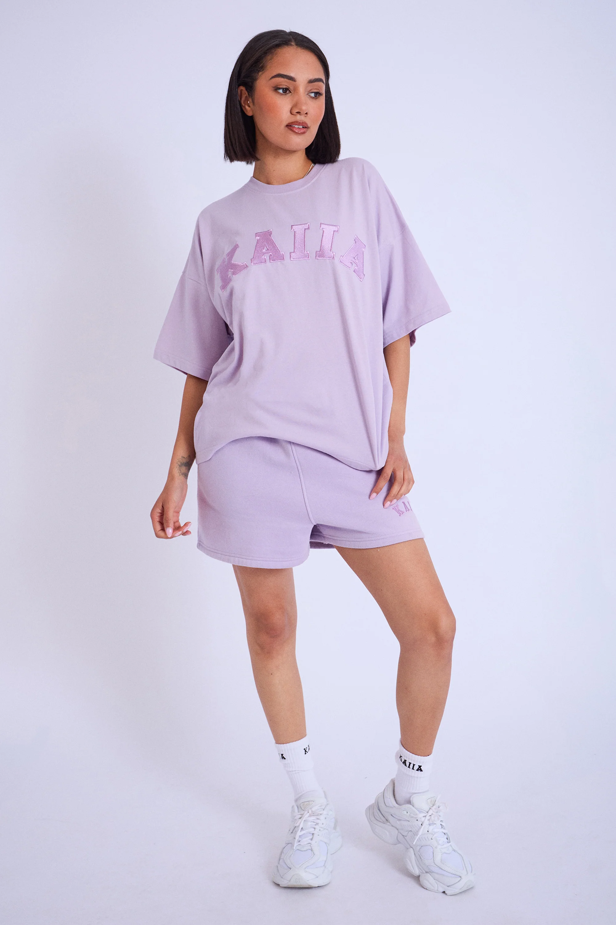Kaiia Oversized T-shirt Lilac - Image 3