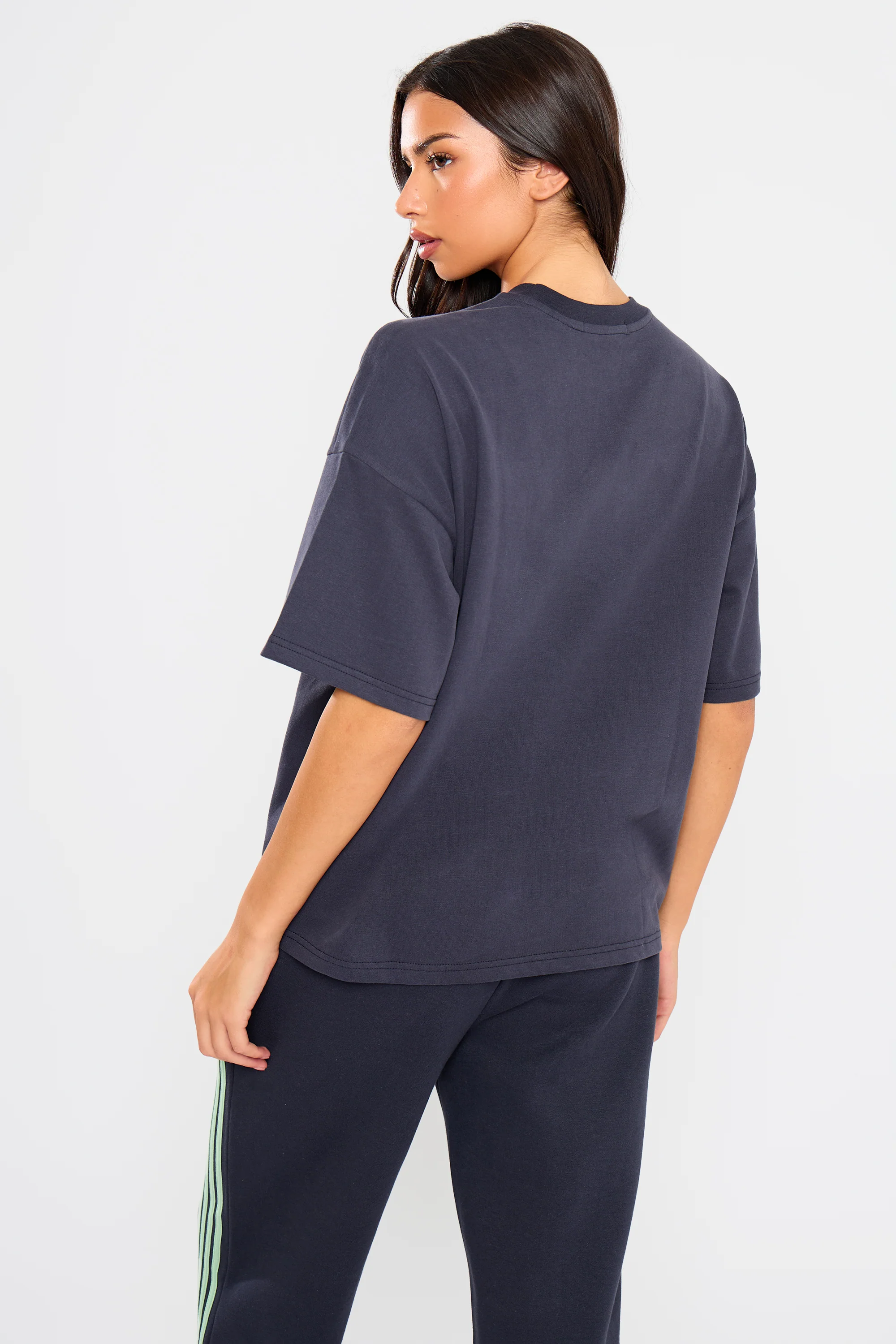 Kaiia Oversized T-Shirt Navy & Jade Green - Image 4