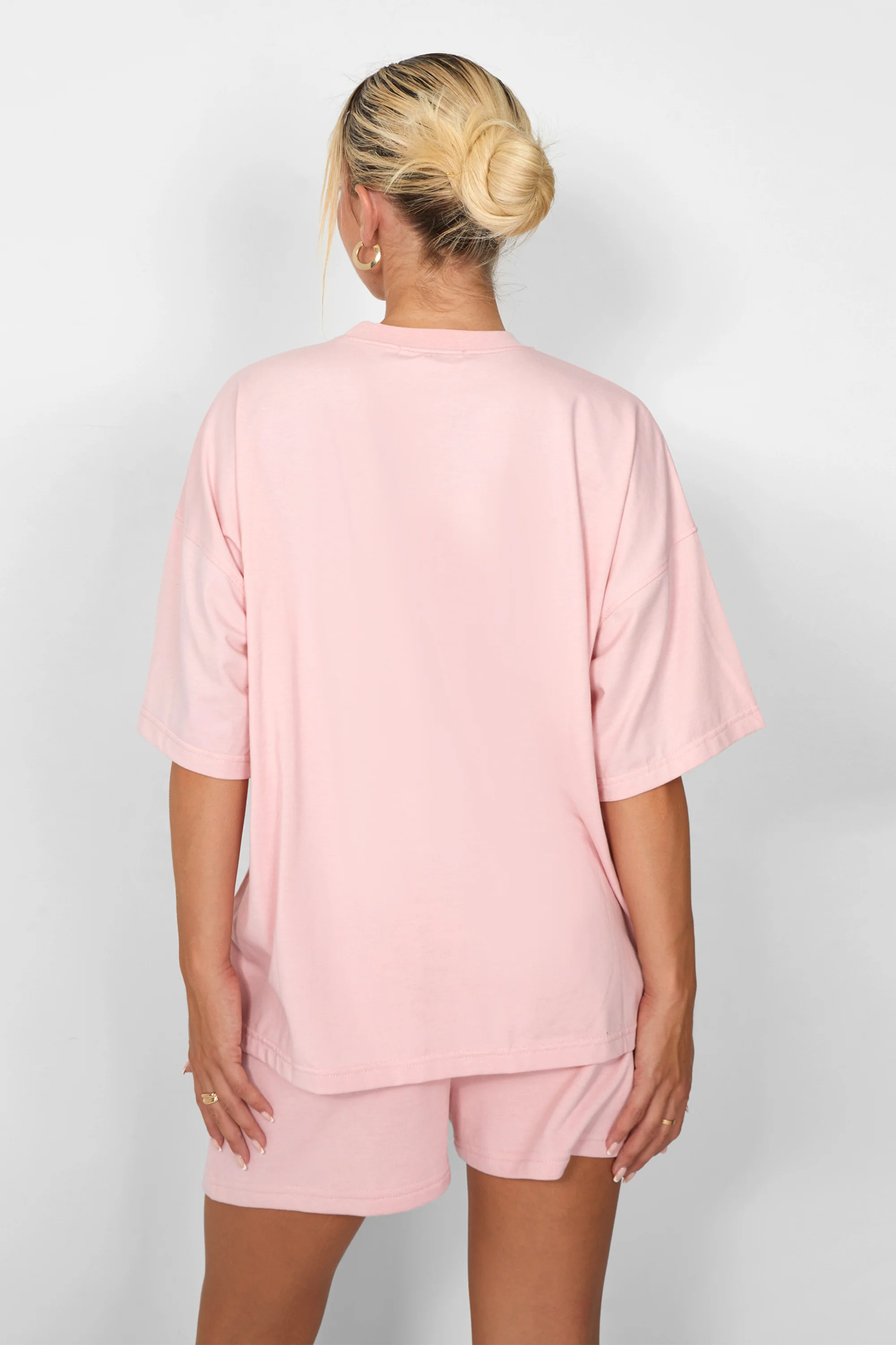 Kaiia Oversized T-shirt Soft Pink - Image 7