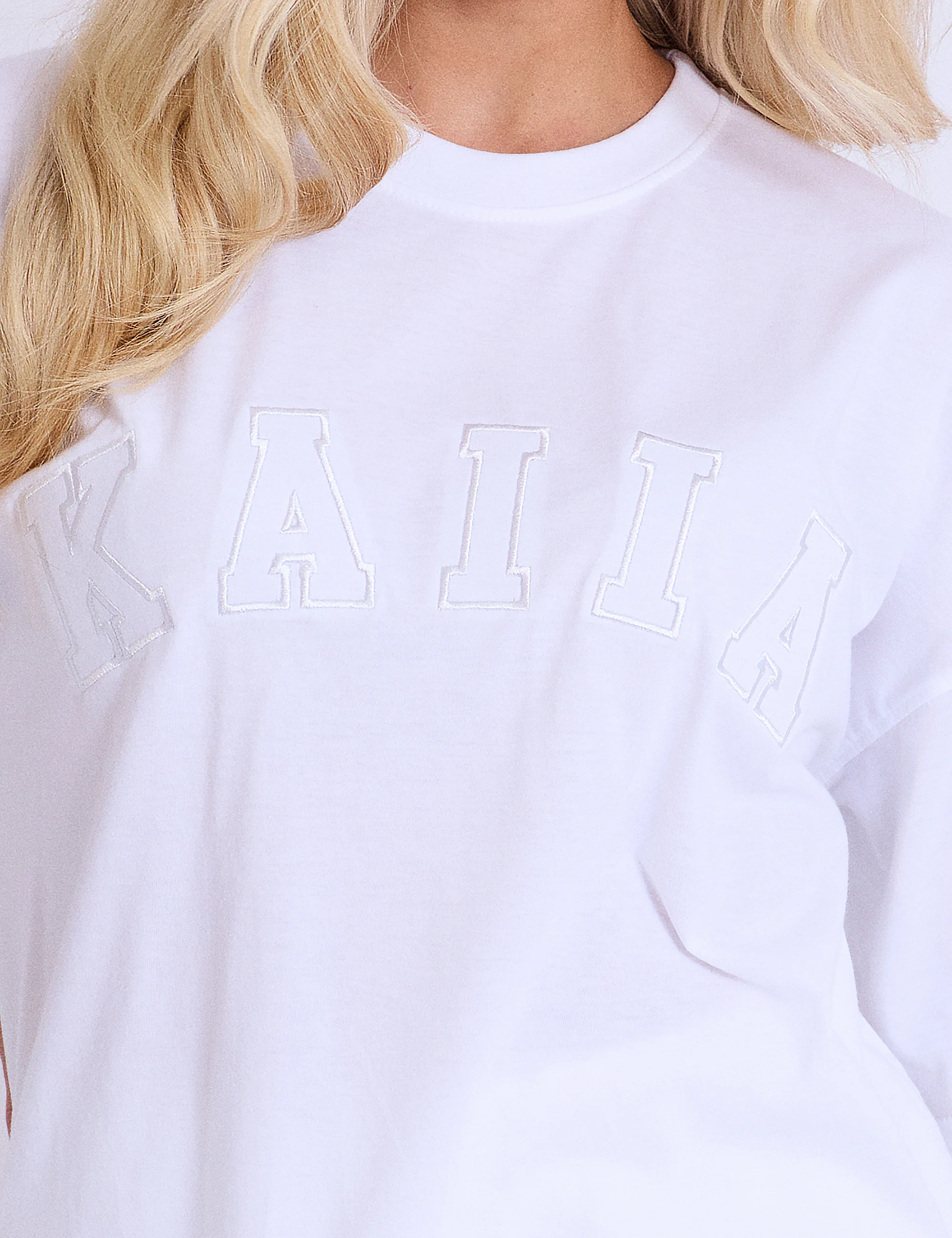 Kaiia Oversized T-shirt White - Image 8