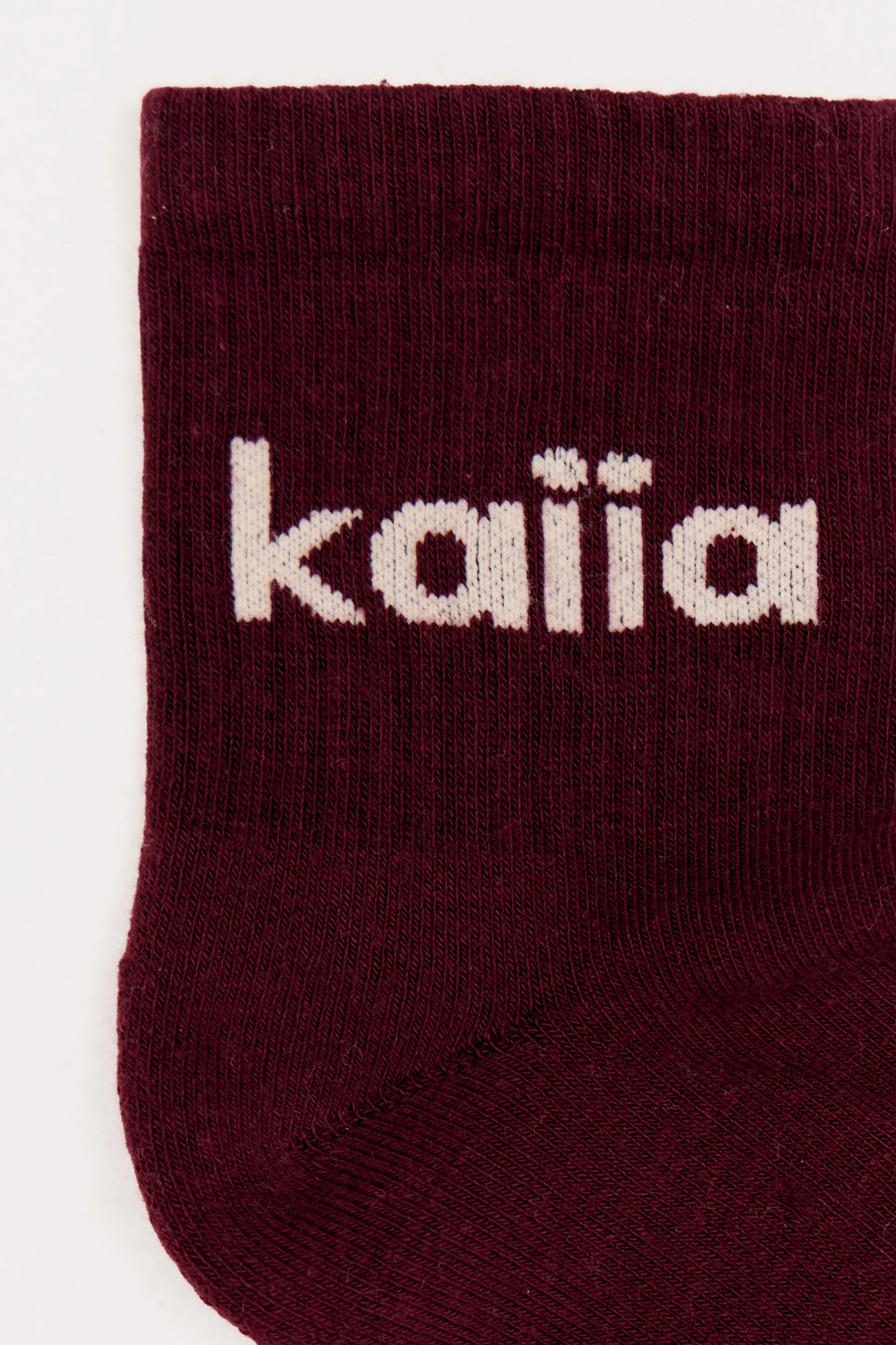 Pack of 3 Kaiia Bubble Logo Socks Lemon, Burgundy & Chocolate - Image 2