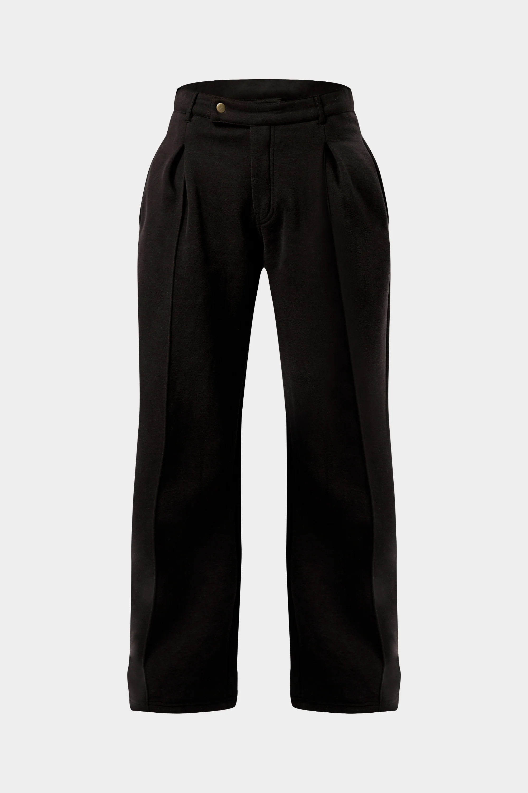 Kaiia Pleat Detail Tailored Wide Leg Joggers Black - Image 5