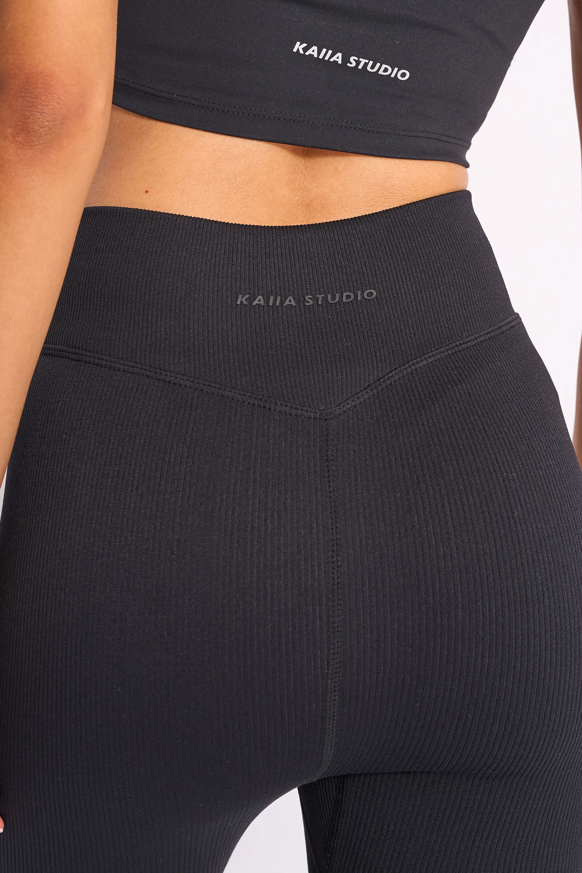 Kaiia Premium Ribbed Legging Black - Image 4