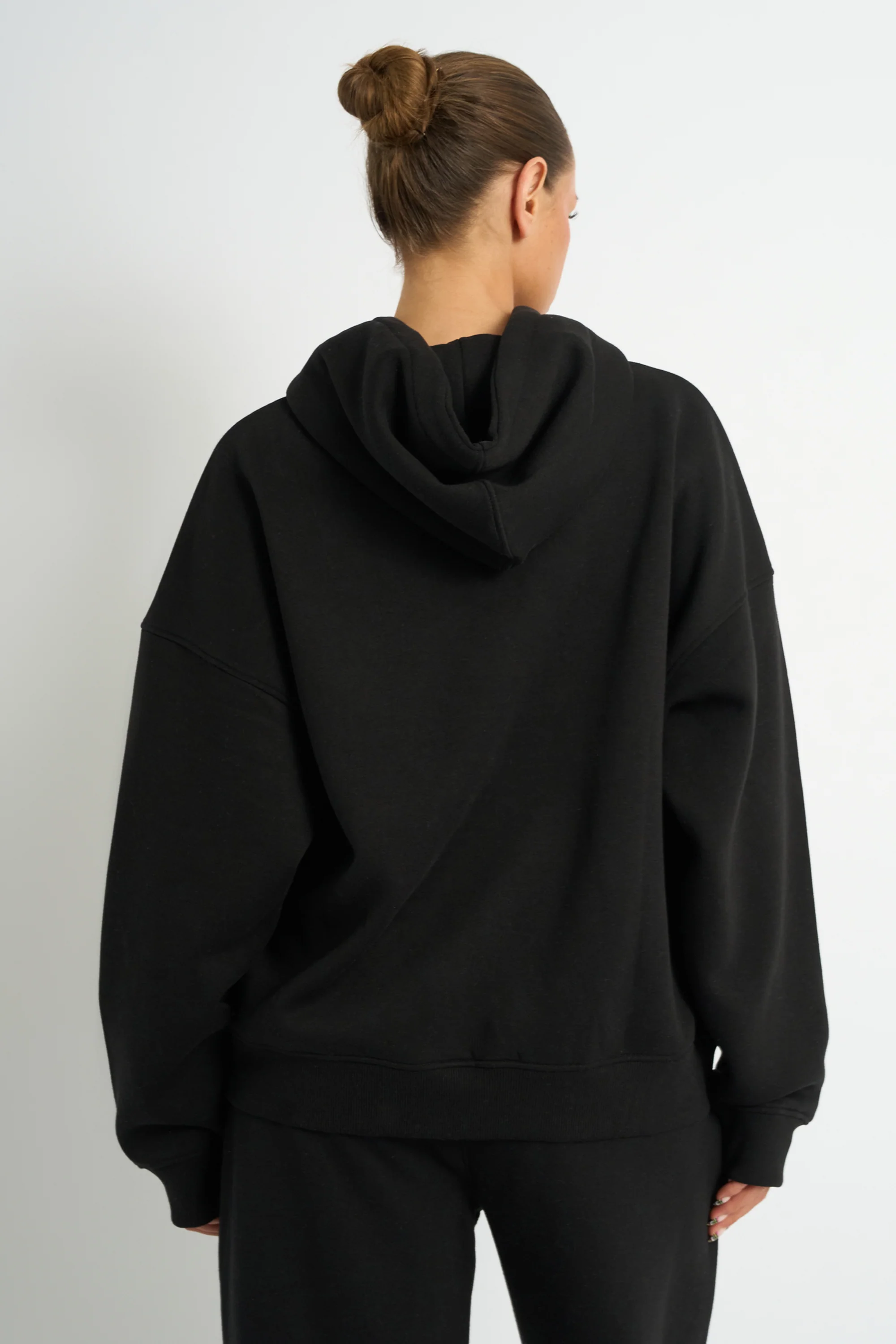 Kaiia Script Logo Oversized Hoodie Black - Image 2