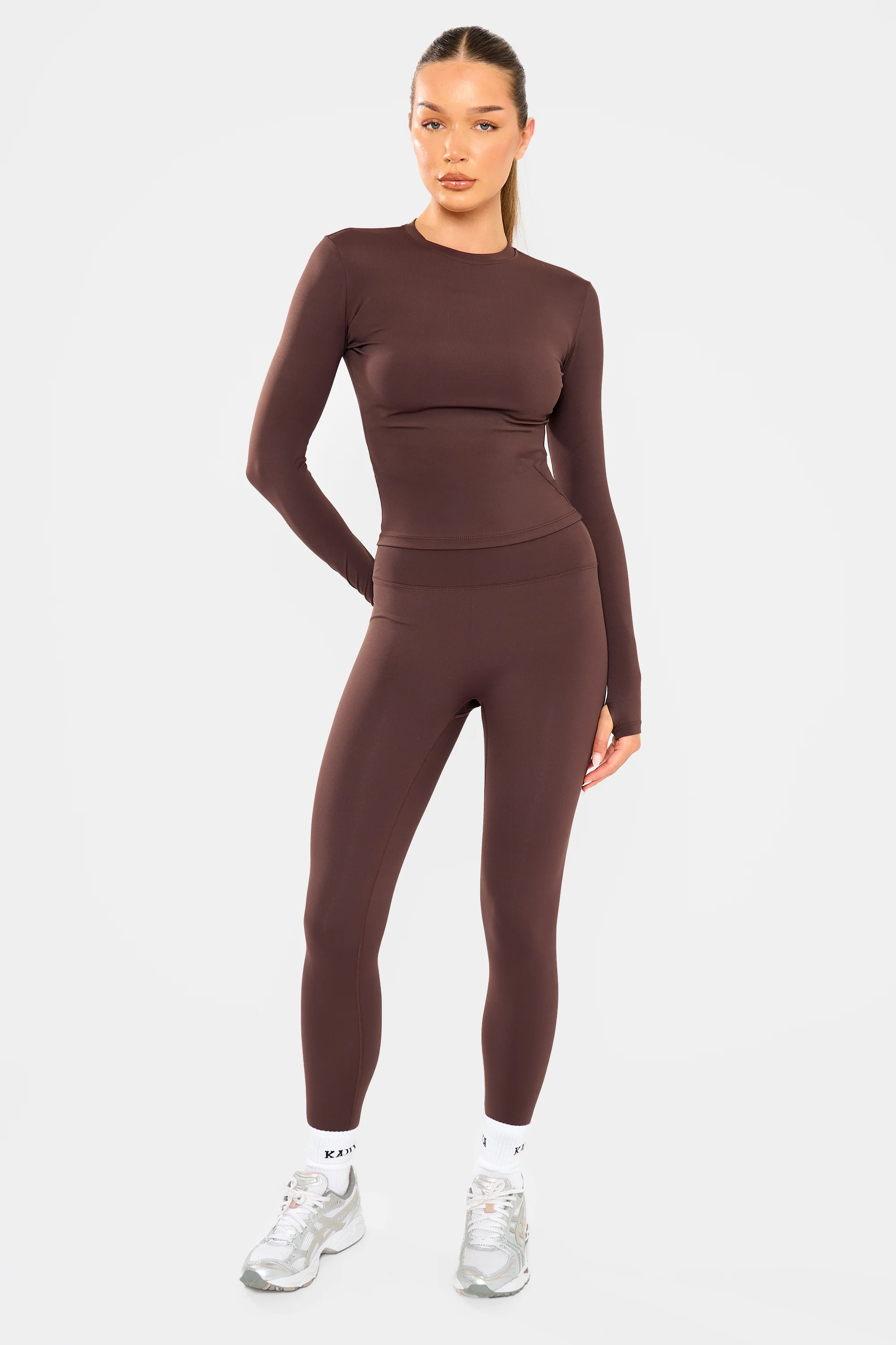 Kaiia Sculpt Leggings Brown - Image 6
